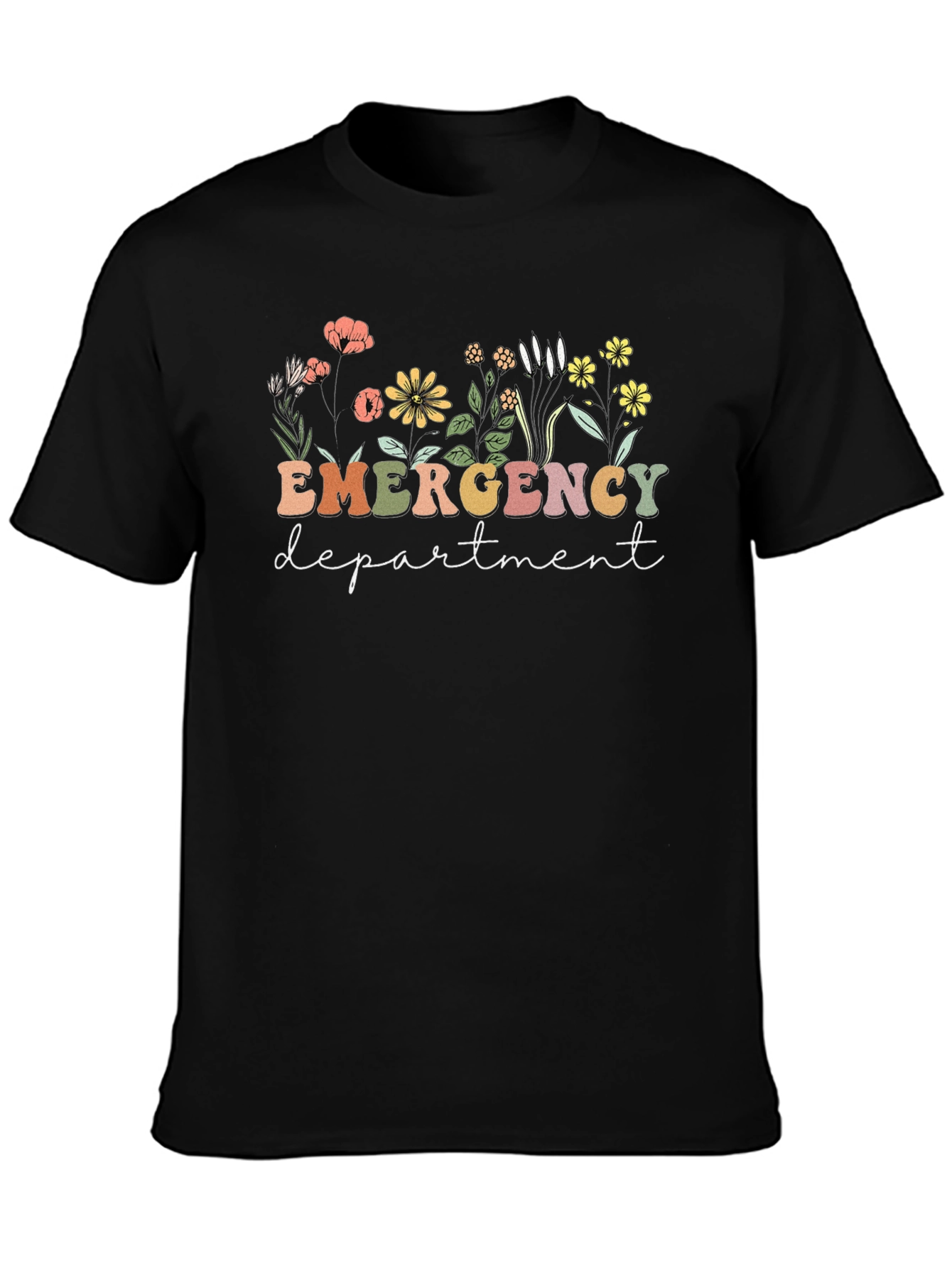 Emergency Department Floral Graphic Tee