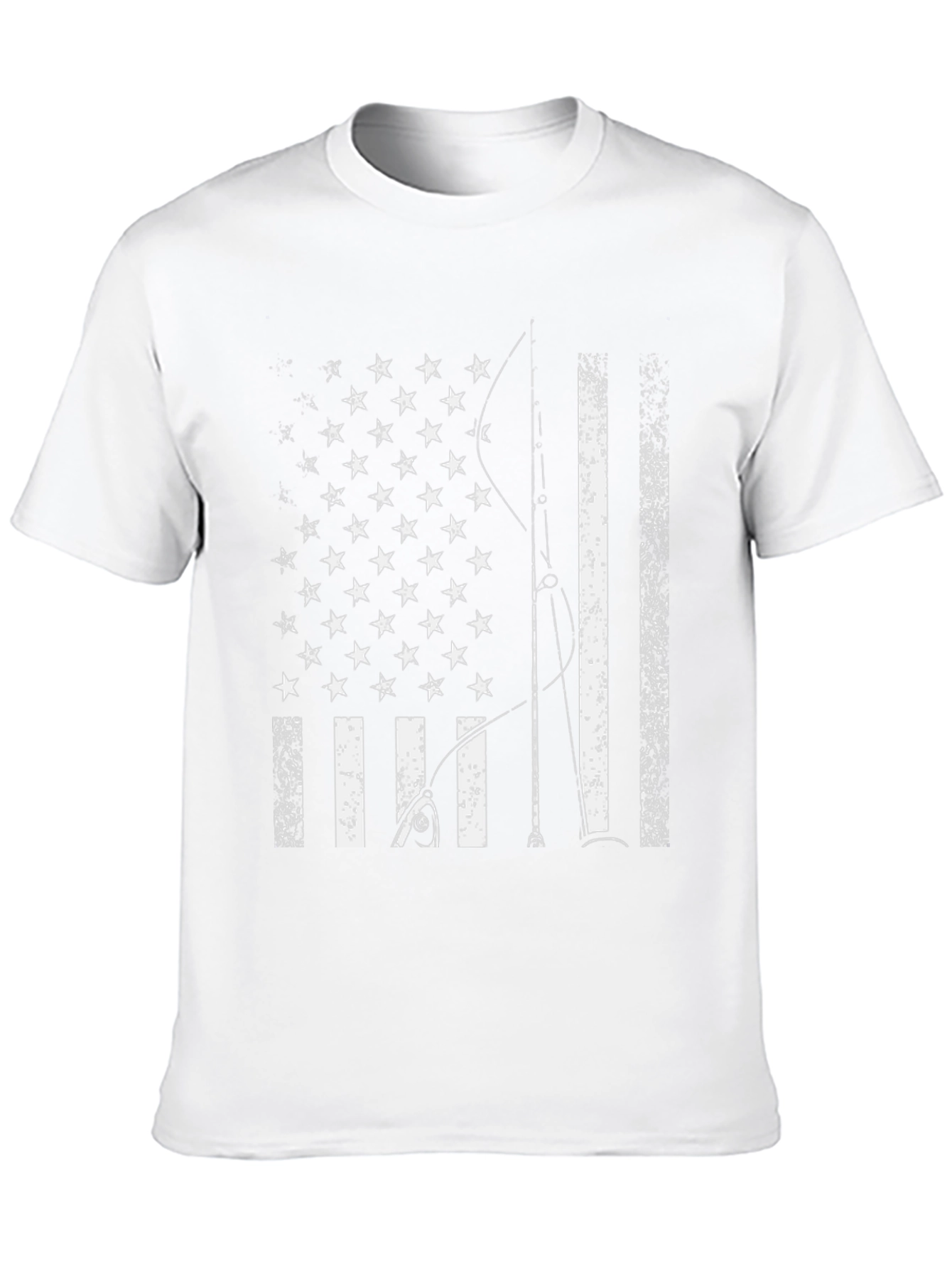 American Flag Fishing Rod T-Shirt