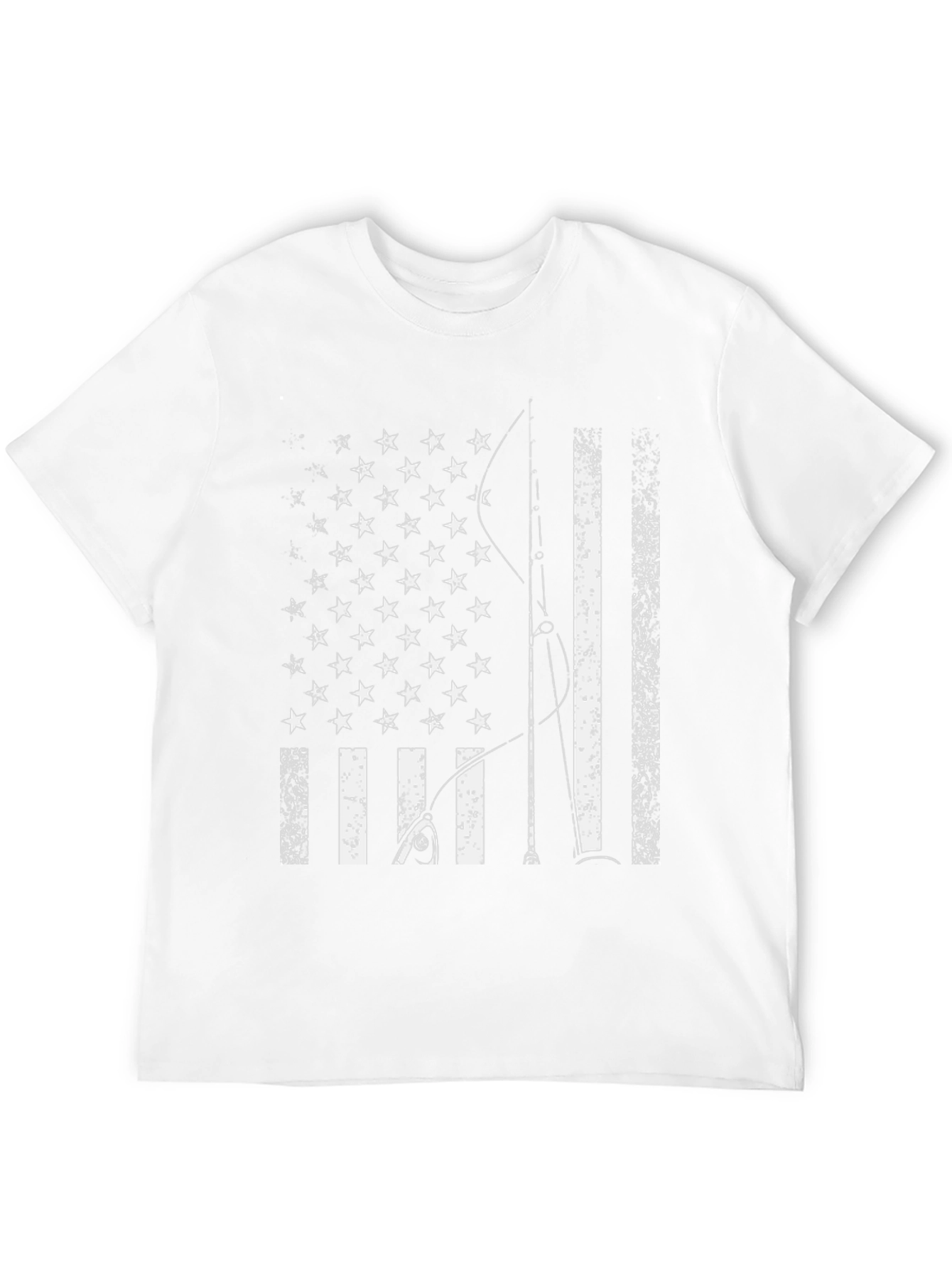 American Flag Fishing Rod T-Shirt