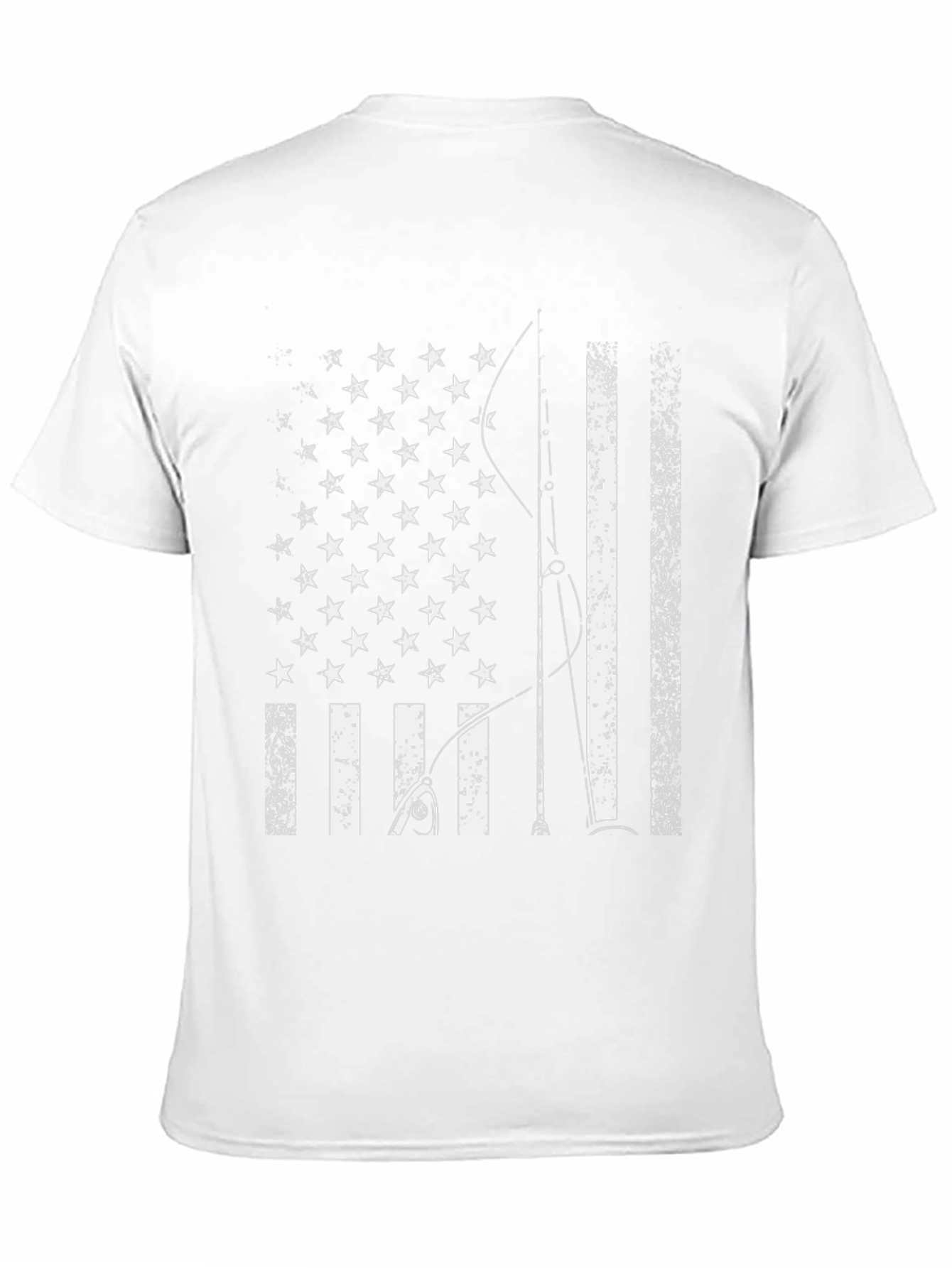 American Flag Fishing Rod T-Shirt