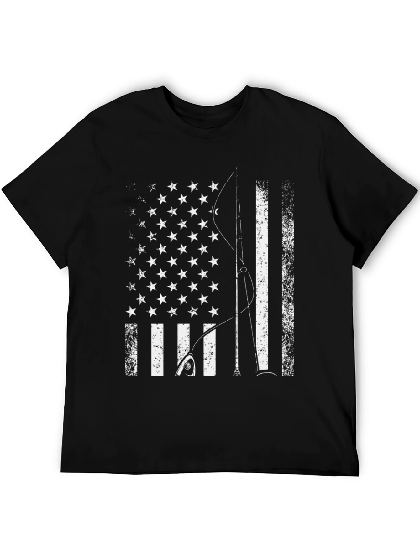 American Flag Fishing Rod T-Shirt