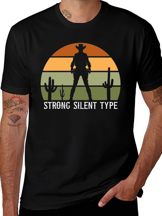 Strong Silent Type Western Sunset Graphic Tee