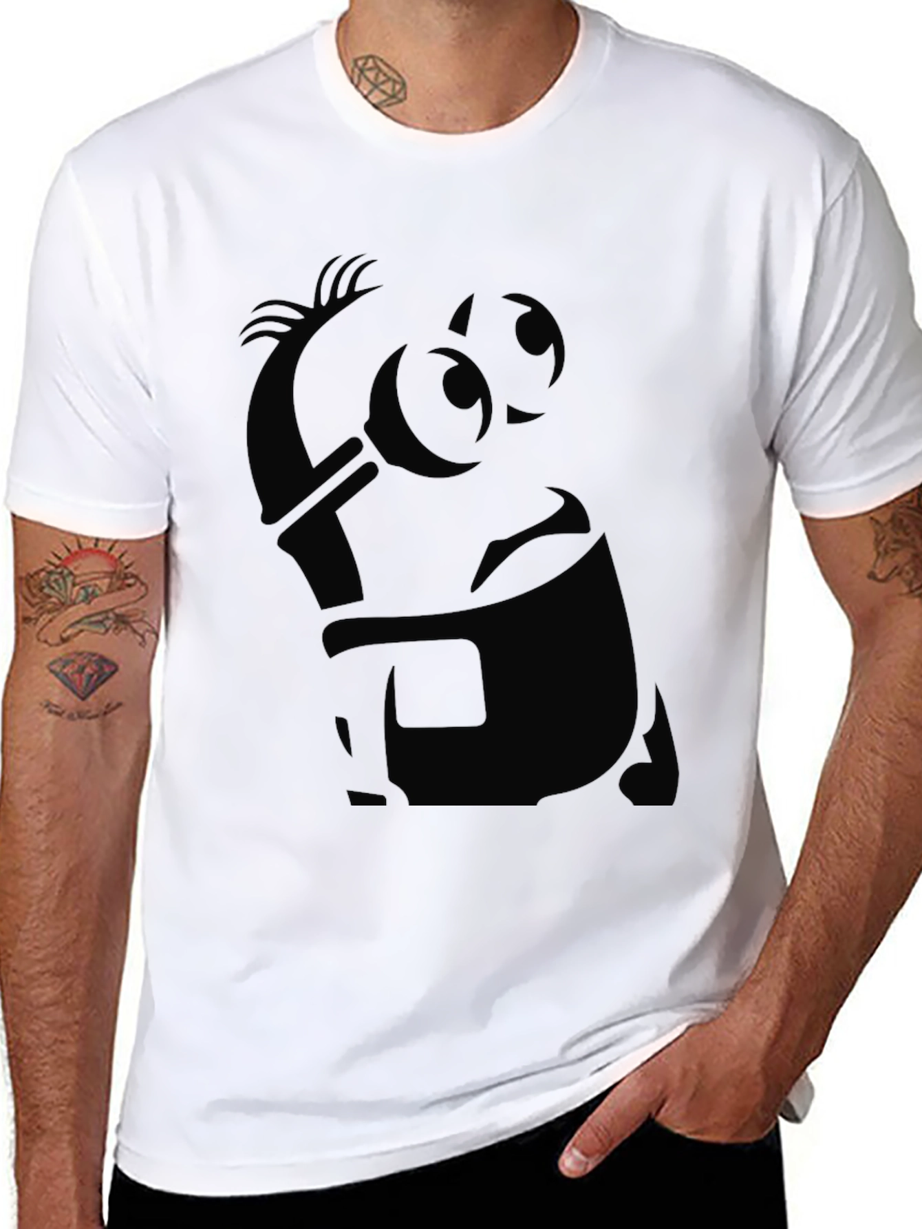 Black Minion Graphic Tee - Mens