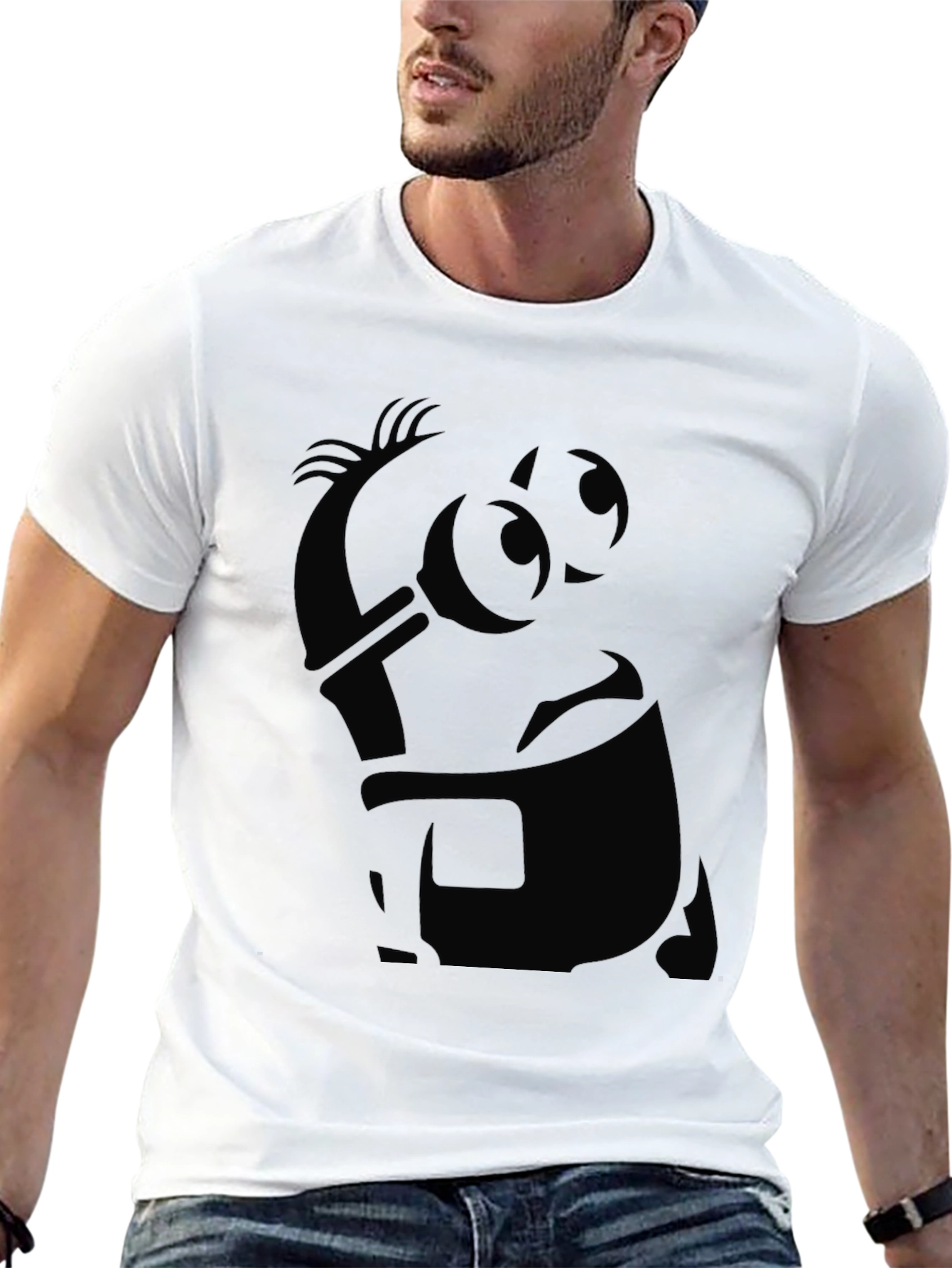 Black Minion Graphic Tee - Mens