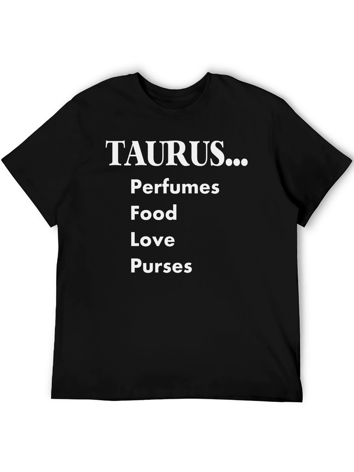 Taurus Zodiac Sign Black Graphic T-Shirt