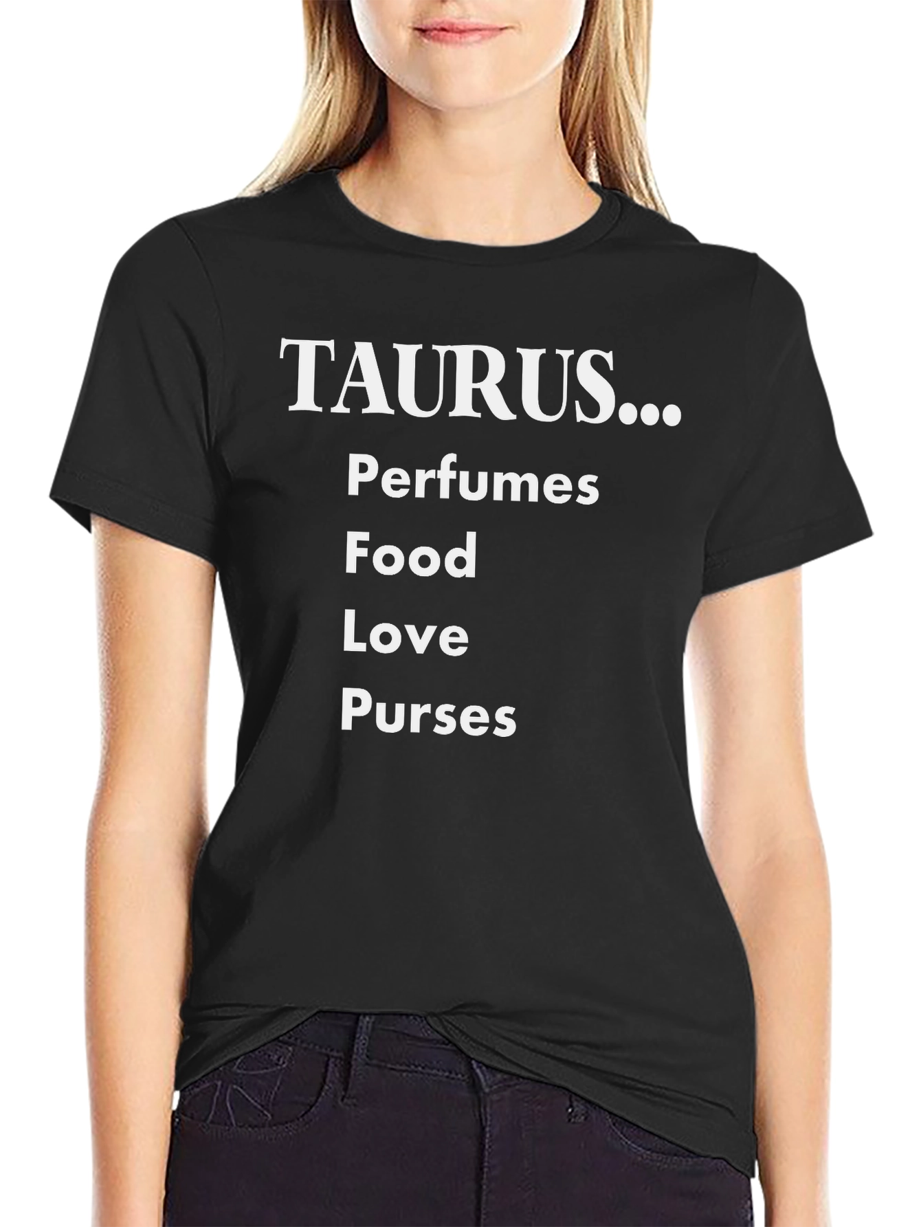 Taurus Zodiac Sign Black Graphic T-Shirt