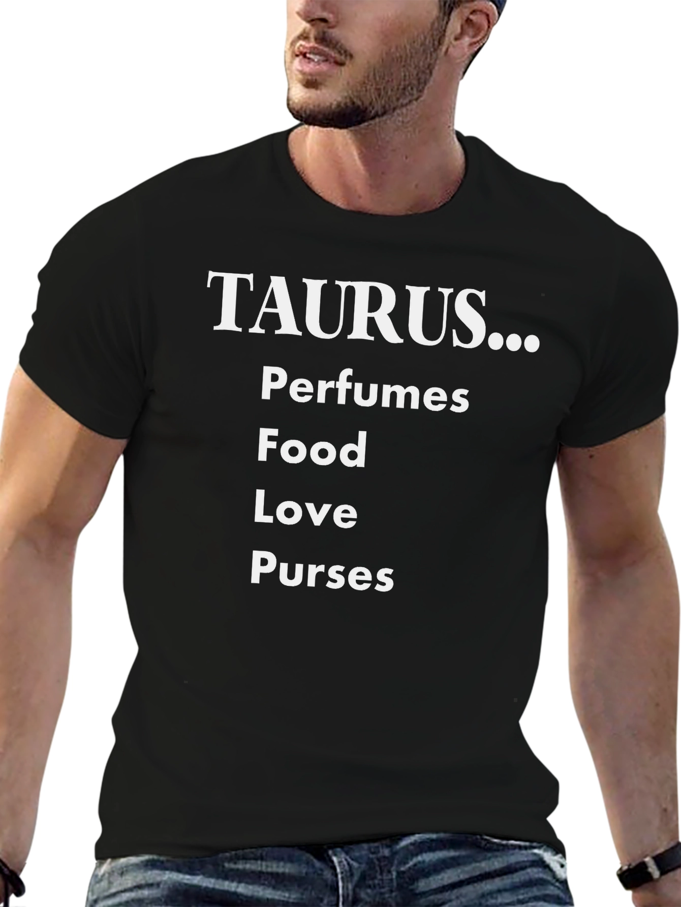 Taurus Zodiac Sign Black Graphic T-Shirt