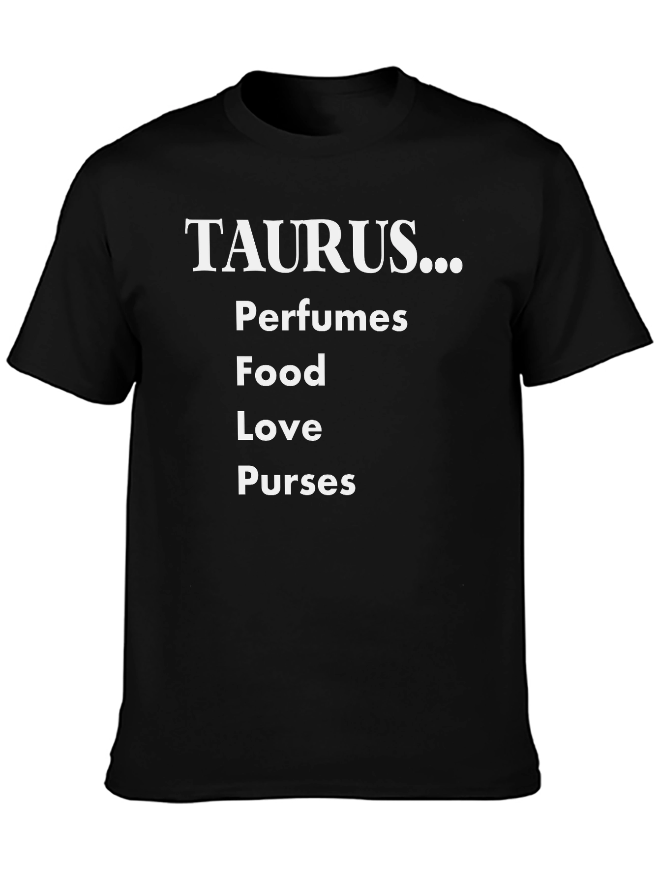 Taurus Zodiac Sign Black Graphic T-Shirt