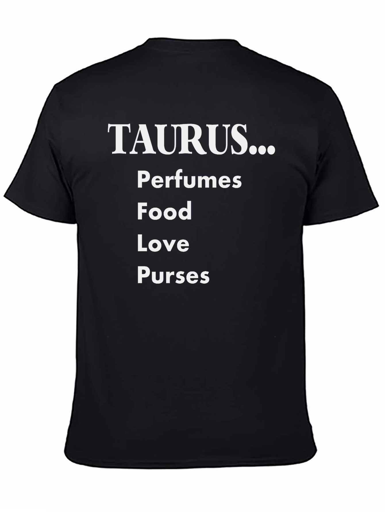 Taurus Zodiac Sign Black Graphic T-Shirt