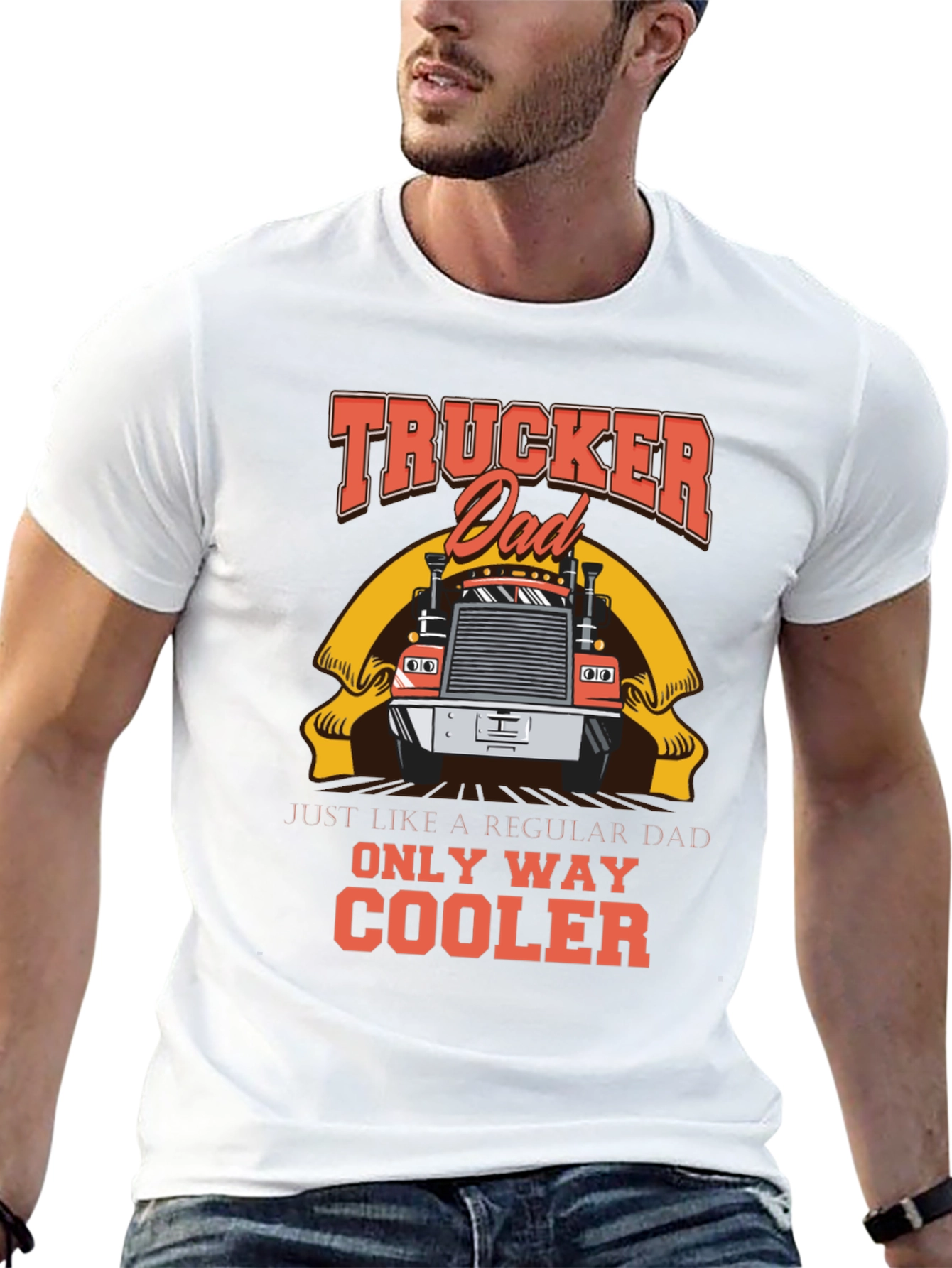 Trucker Dad T-Shirt - Cool Fathers Day Gift
