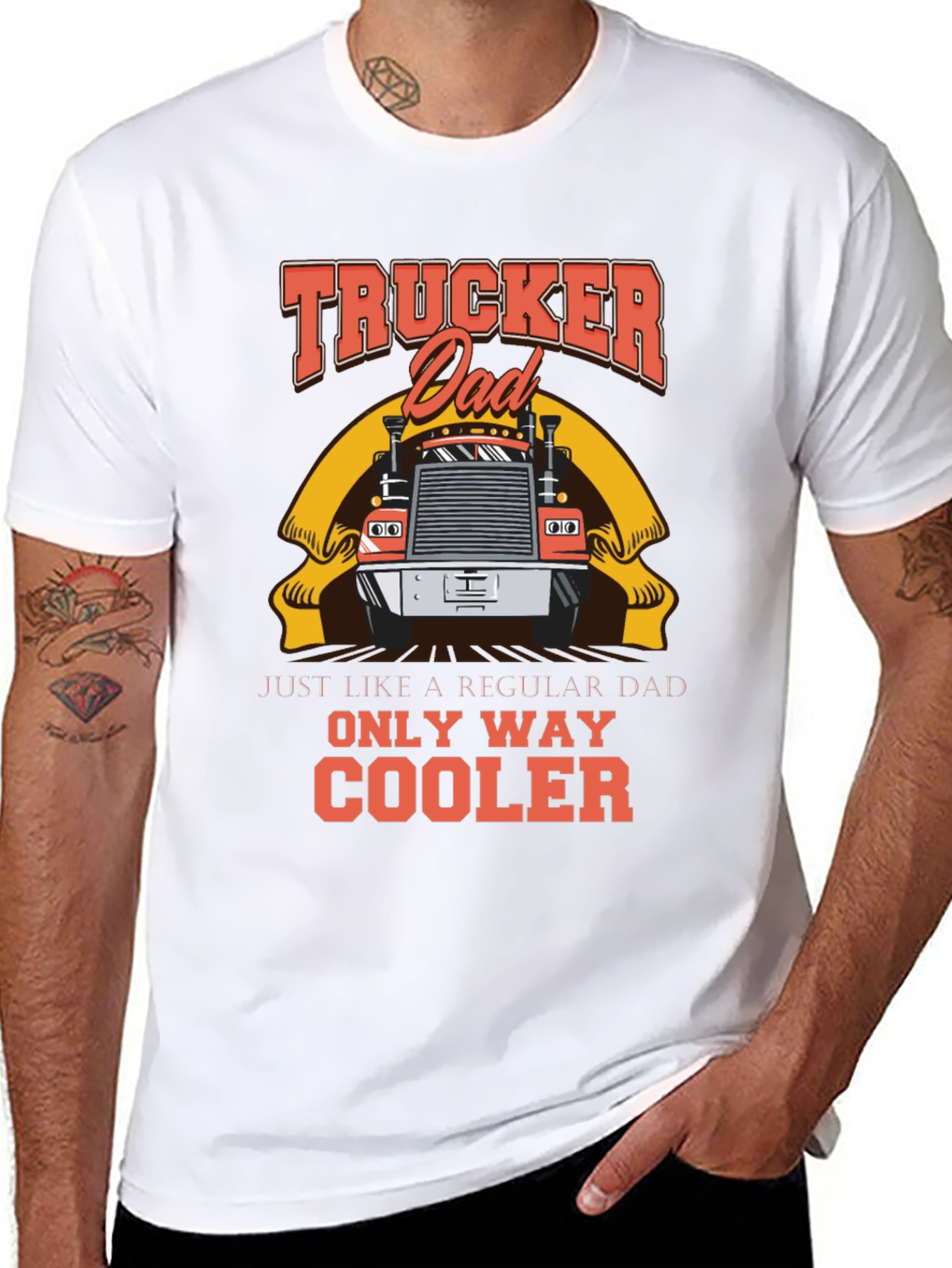 Trucker Dad T-Shirt - Cool Fathers Day Gift