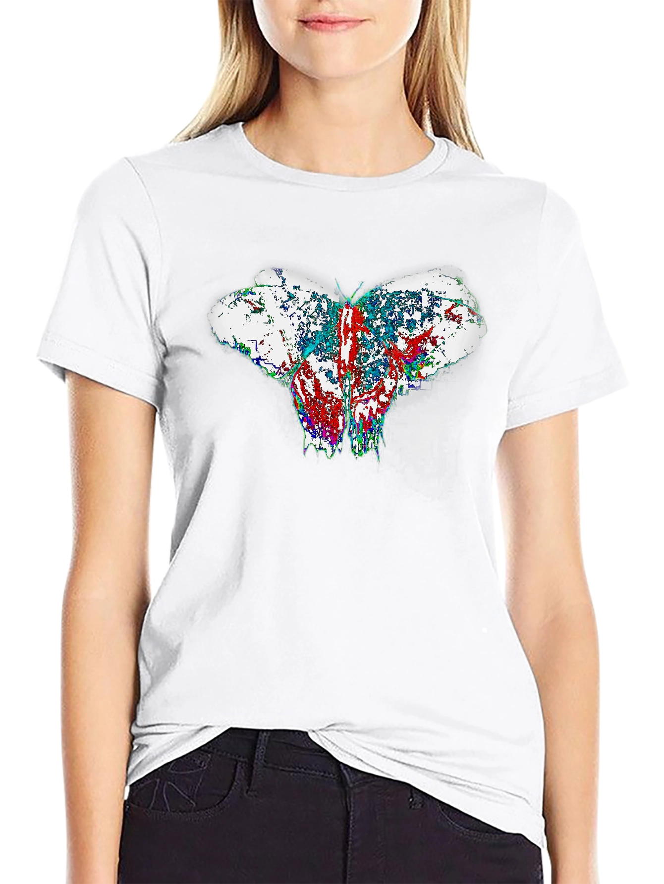 Butterfly Graphic Tee - Unique Distressed Print