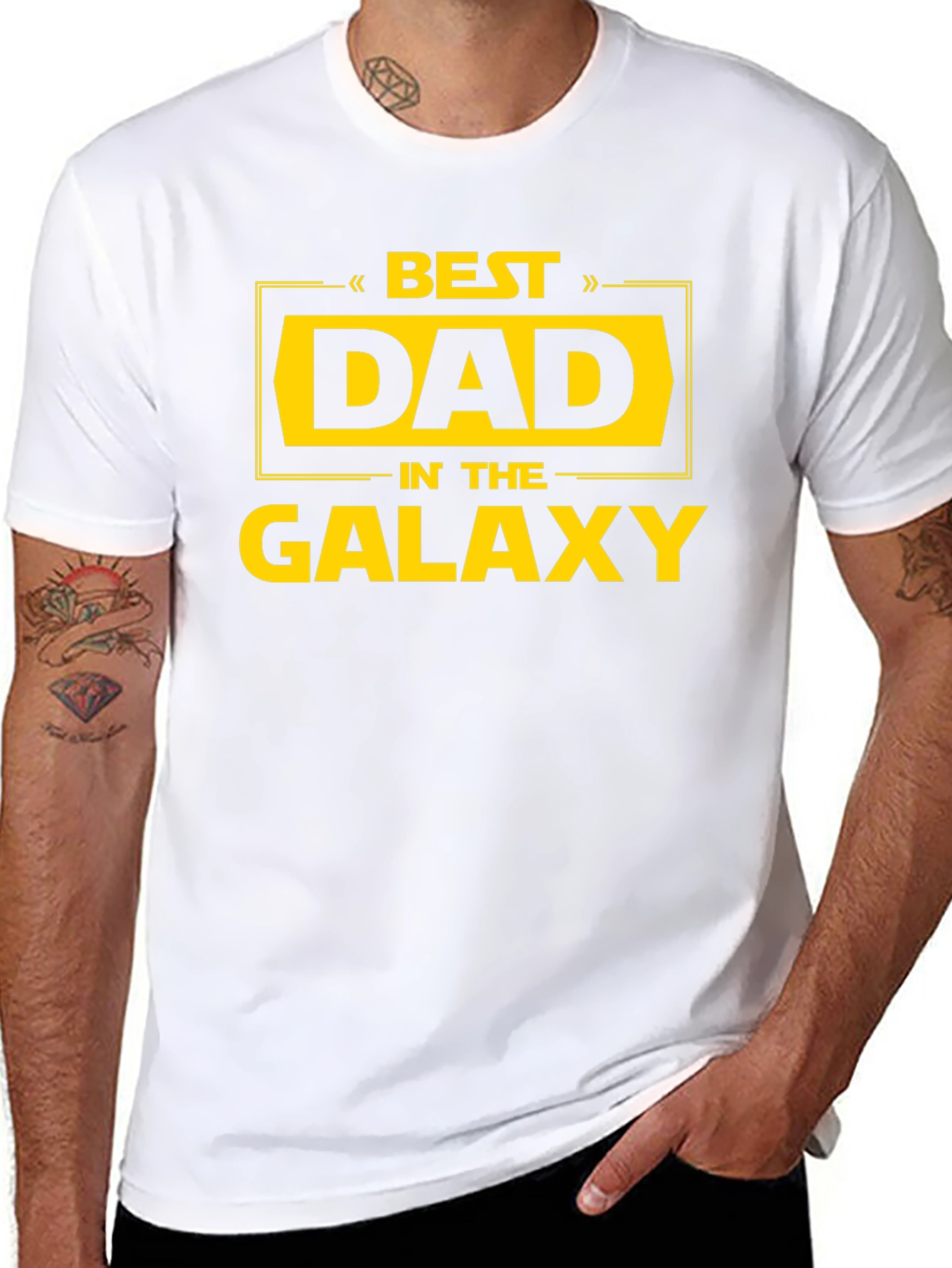 Best Dad in the Galaxy Black T-Shirt