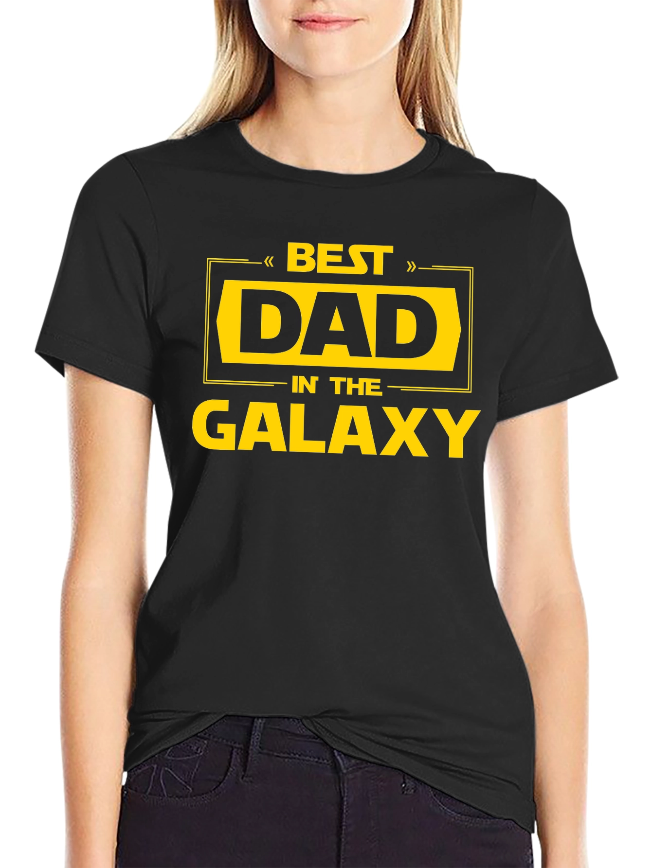 Best Dad in the Galaxy Black T-Shirt
