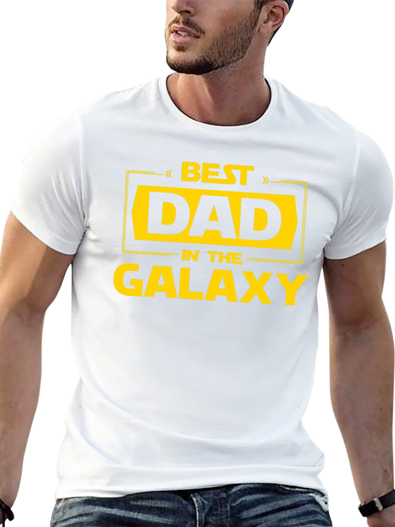 Best Dad in the Galaxy Black T-Shirt