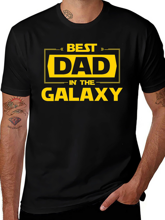 Best Dad in the Galaxy Black T-Shirt