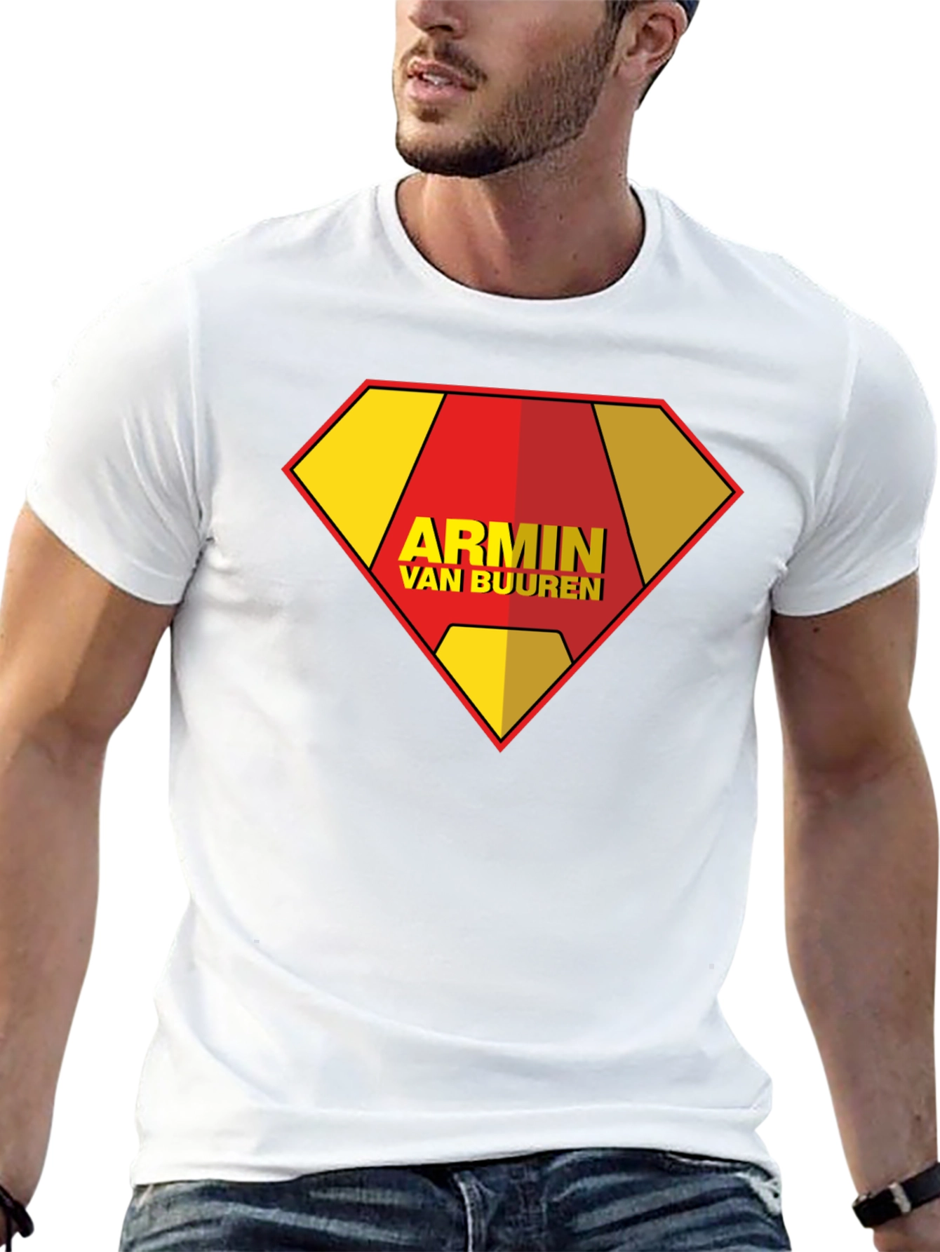 Armin Van Buuren Superman Style Black T-Shirt