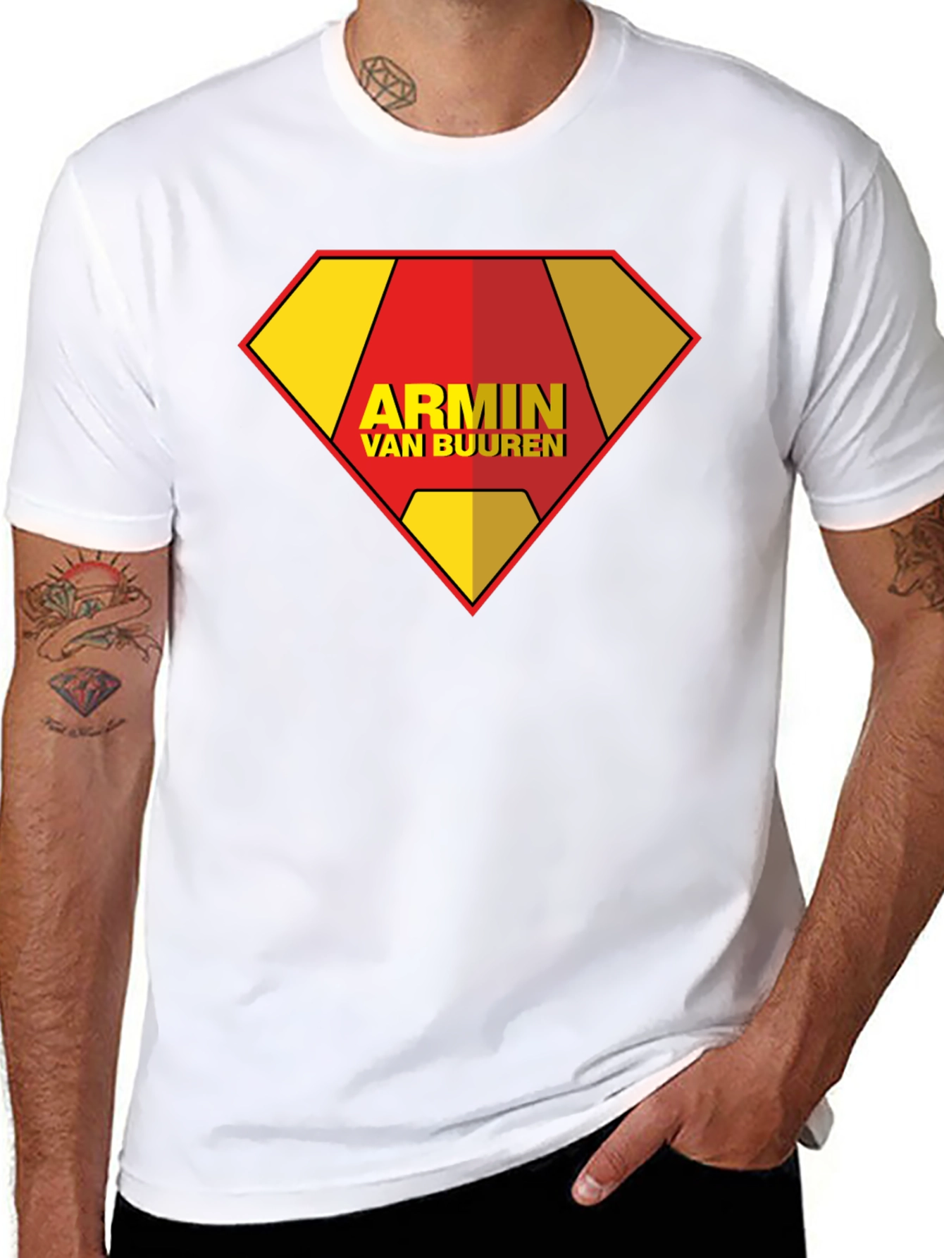 Armin Van Buuren Superman Style Black T-Shirt