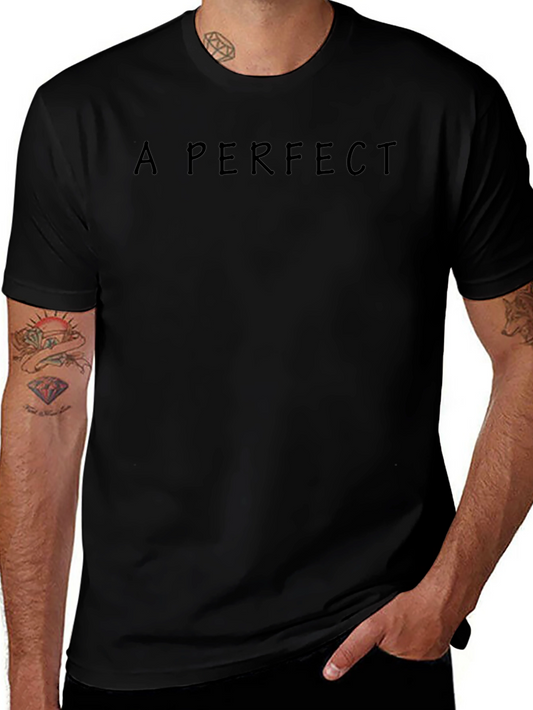 A Perfect T-Shirt - Solid Black Crew Neck Casual Wear