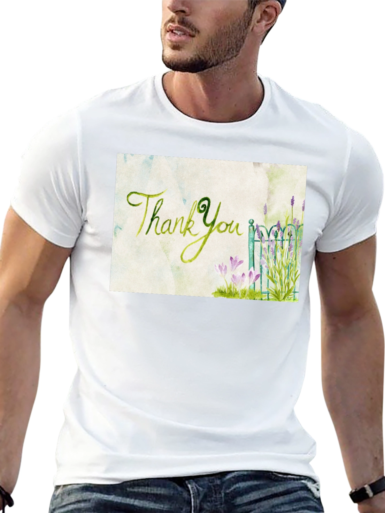 Thank You Garden T-Shirt - Artistic Graphic Tee