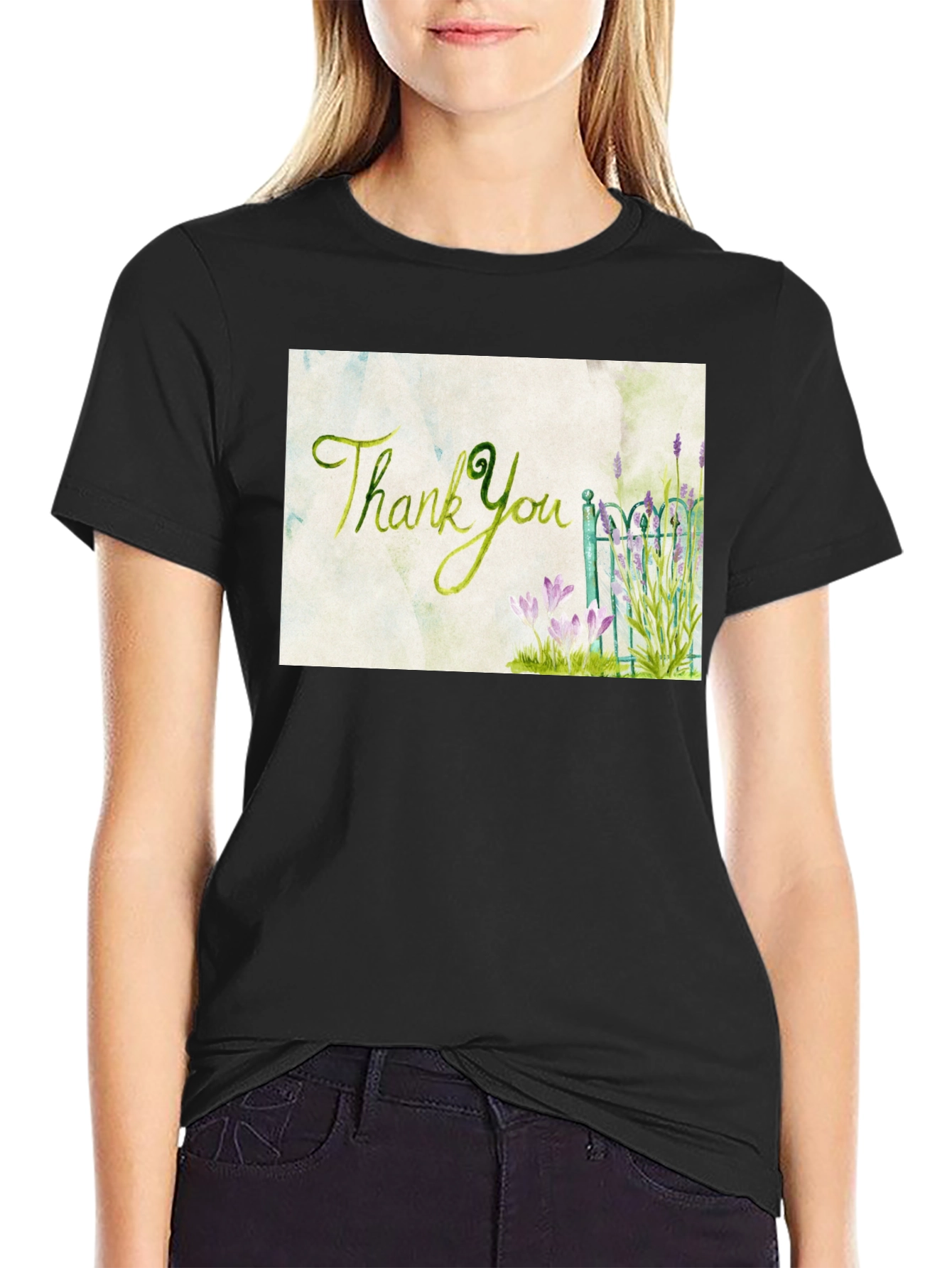 Thank You Garden T-Shirt - Artistic Graphic Tee