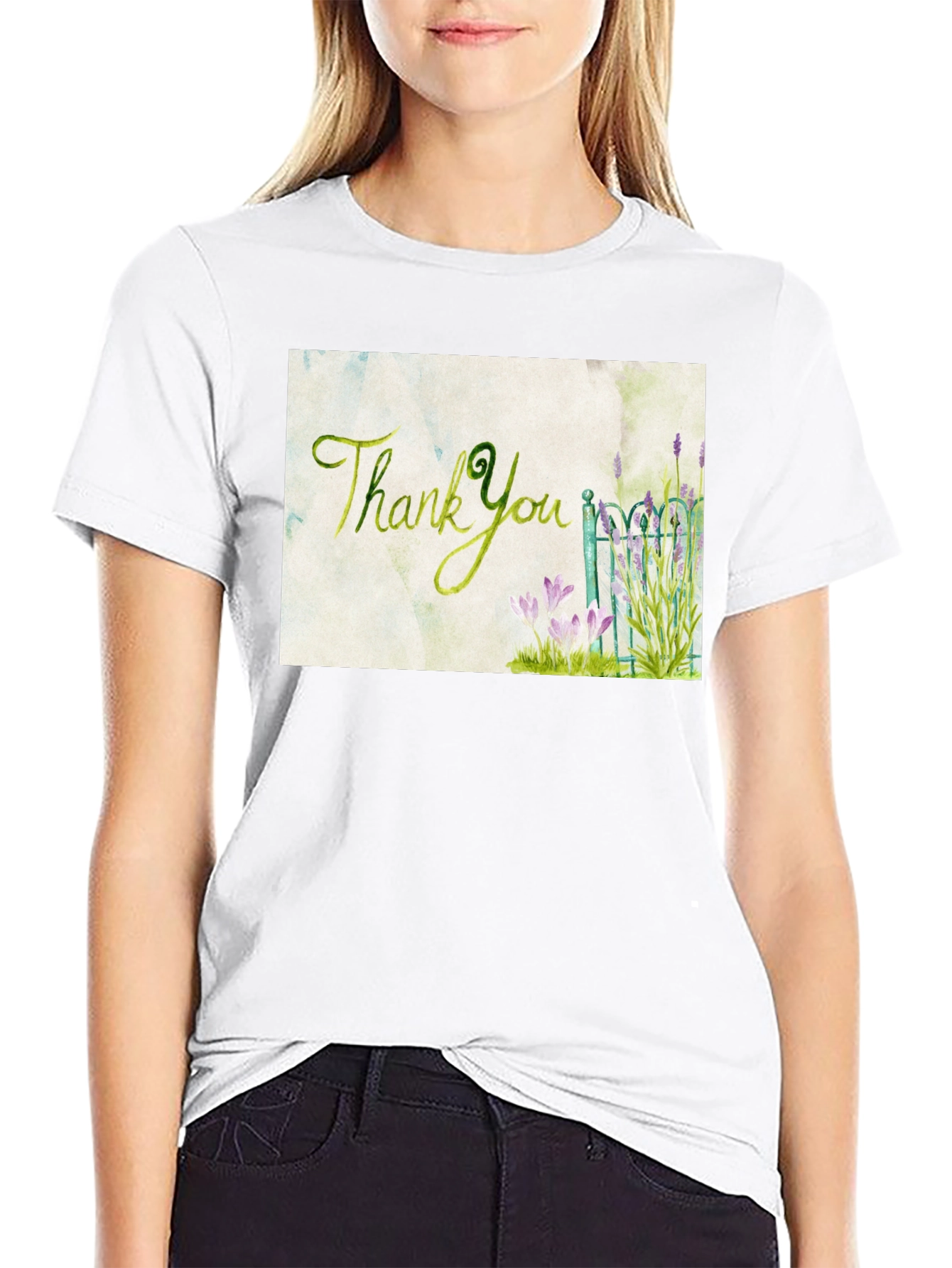 Thank You Garden T-Shirt - Artistic Graphic Tee