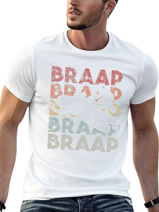 Braap Retro Snowmobile Graphic T-Shirt
