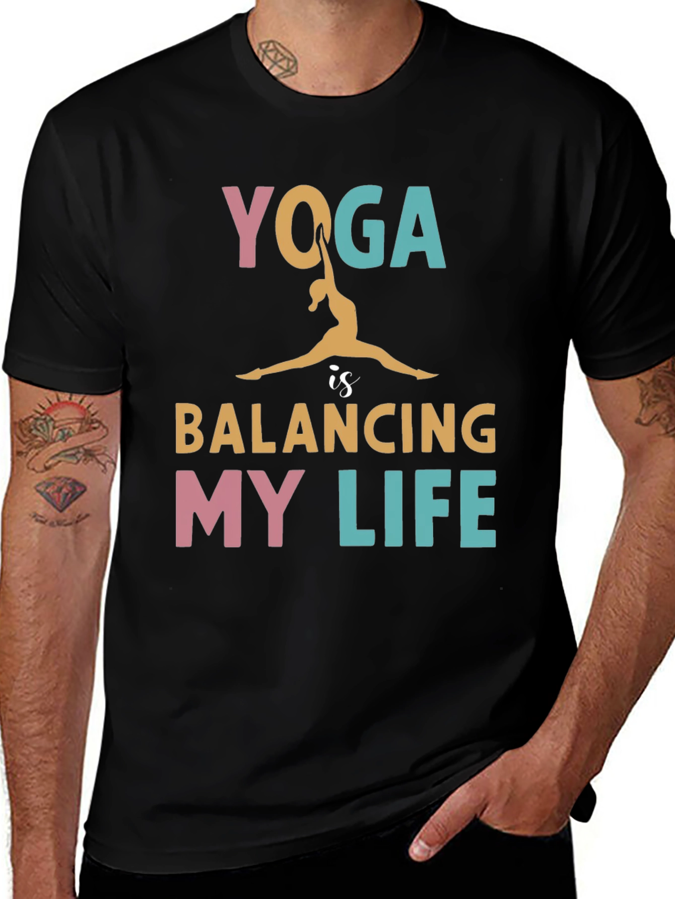 Yoga Balancing Life Graphic Tee