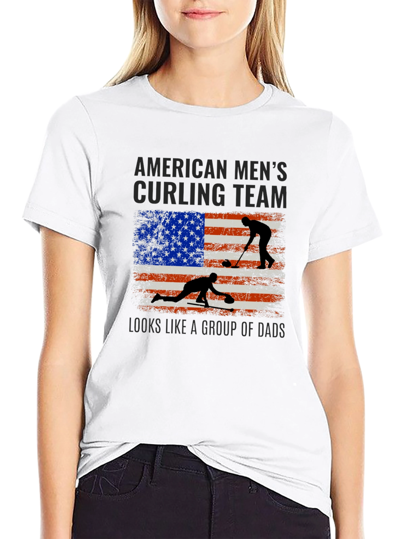 American Mens Curling Team T-Shirt