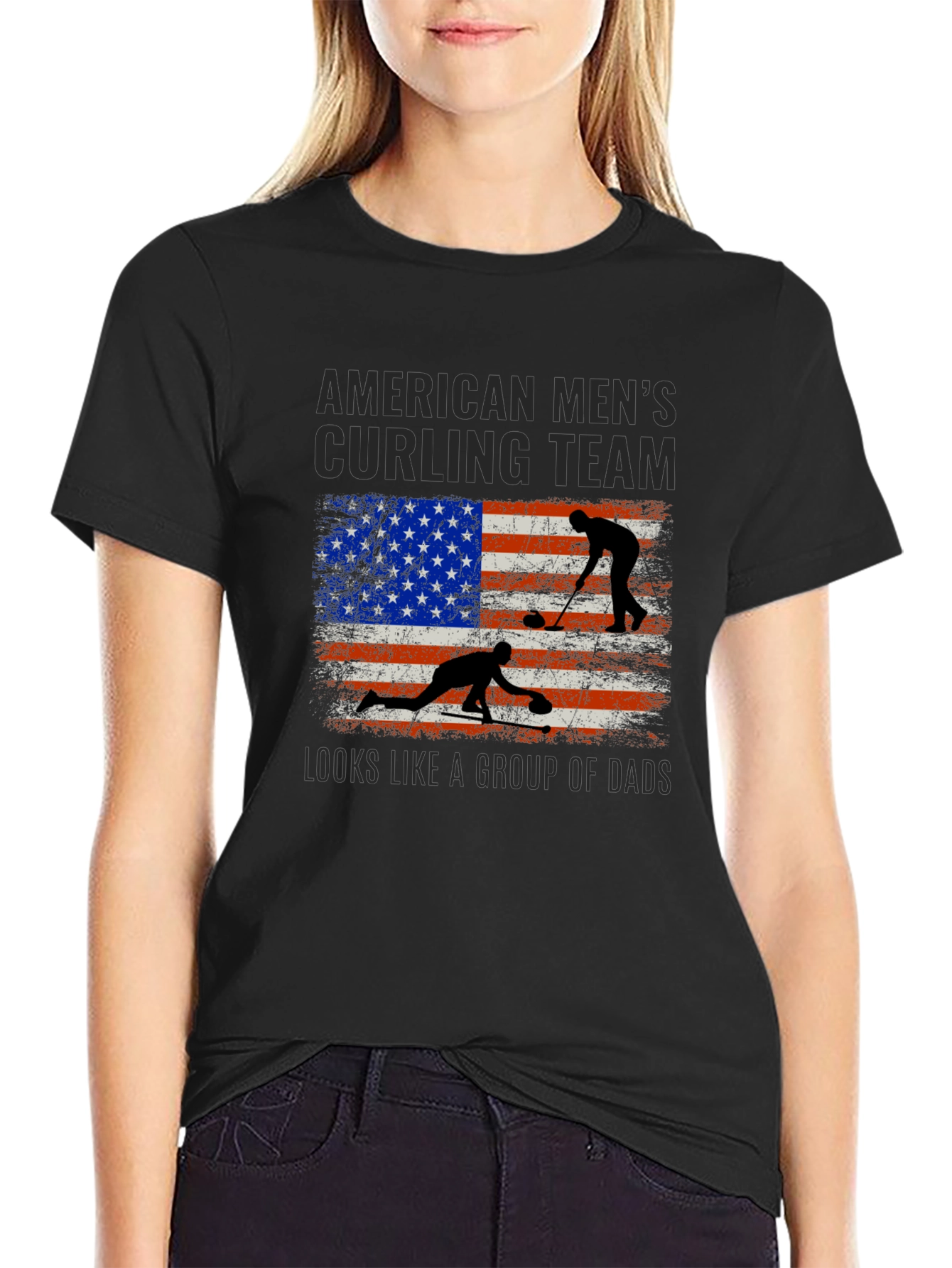American Mens Curling Team T-Shirt