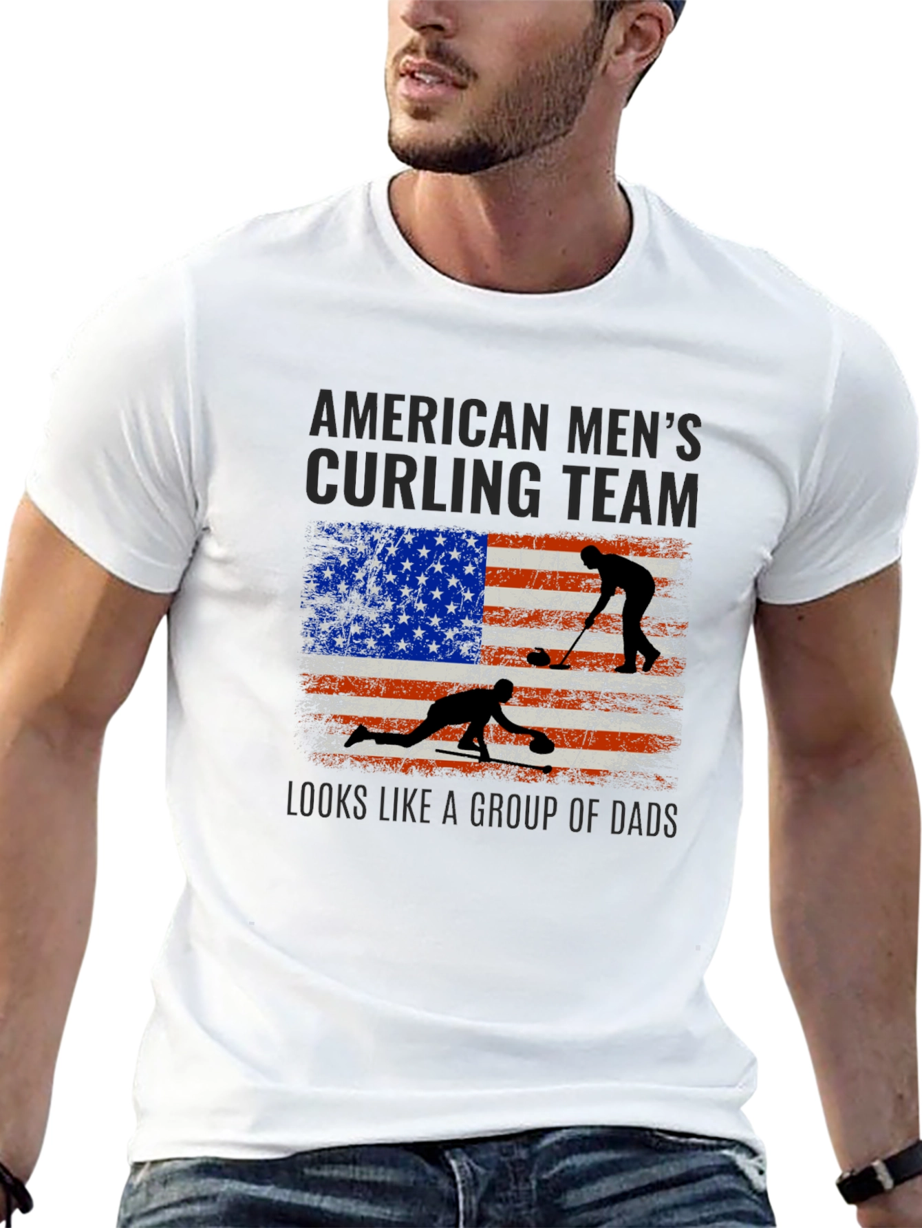 American Mens Curling Team T-Shirt