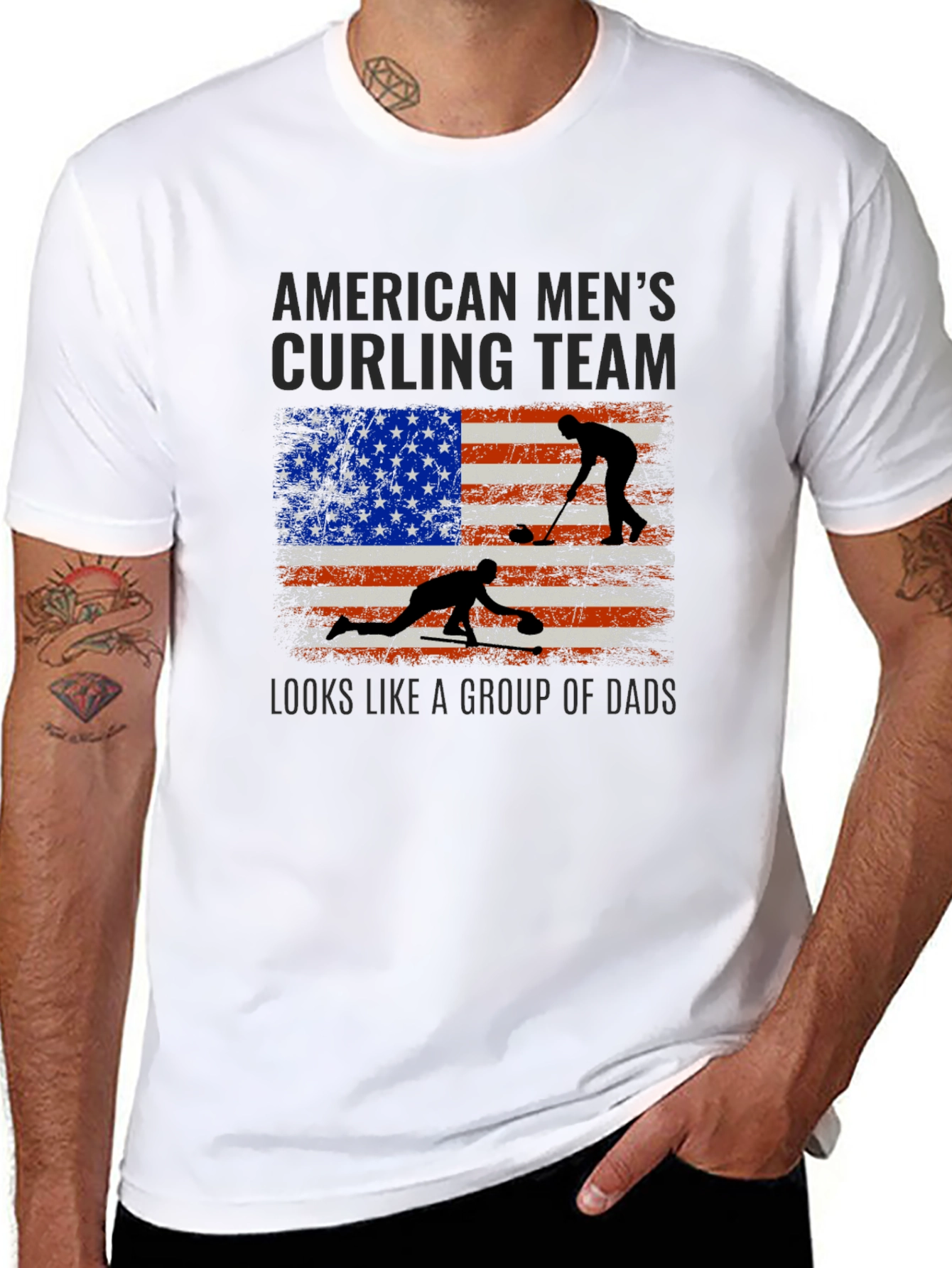 American Mens Curling Team T-Shirt