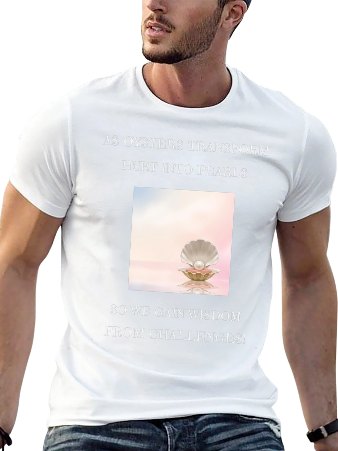 Wisdom Pearl T-Shirt - Inspirational Oyster Design