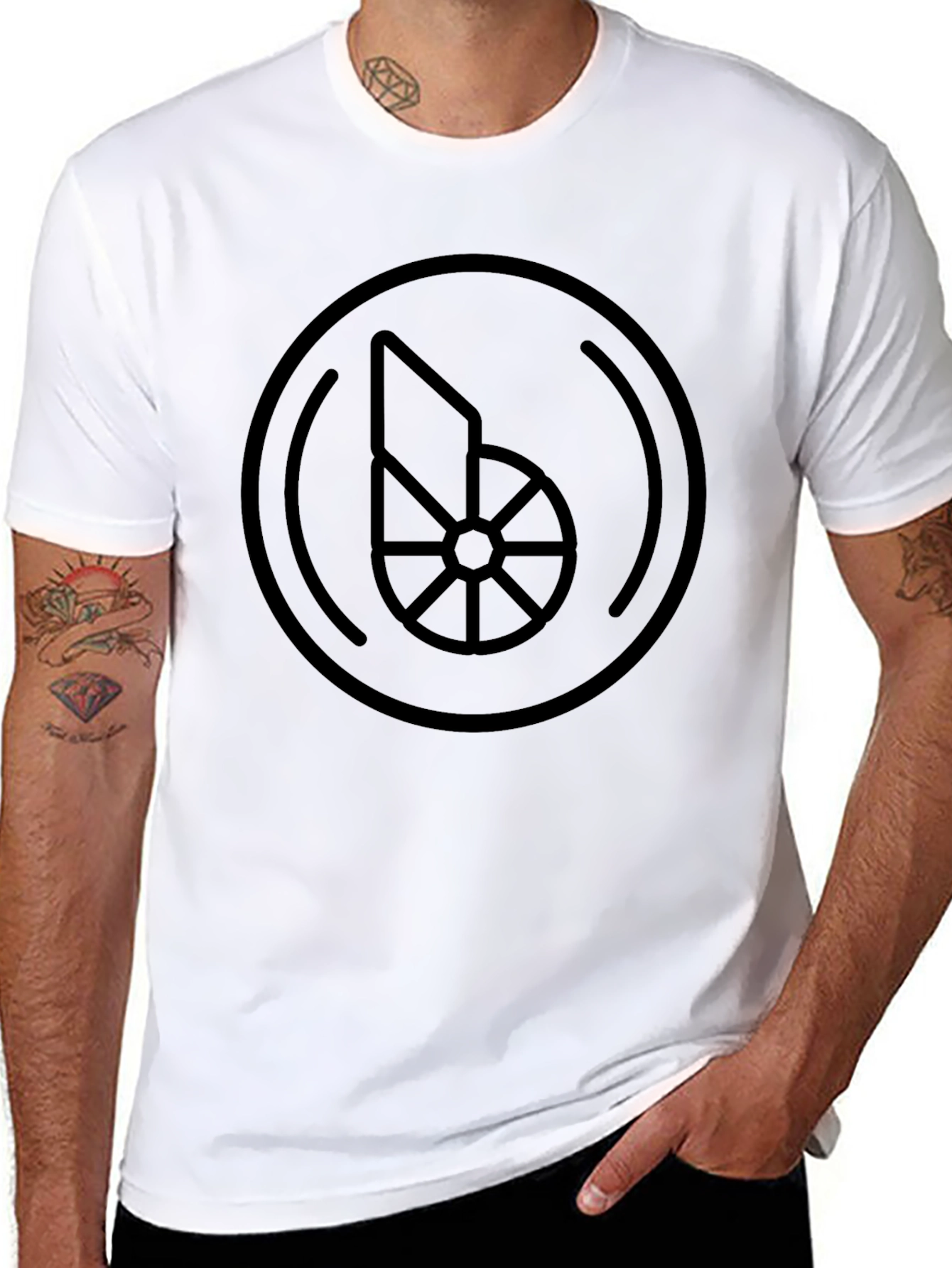 Abstract Circle Graphic T-Shirt - Unisex Cotton Tee