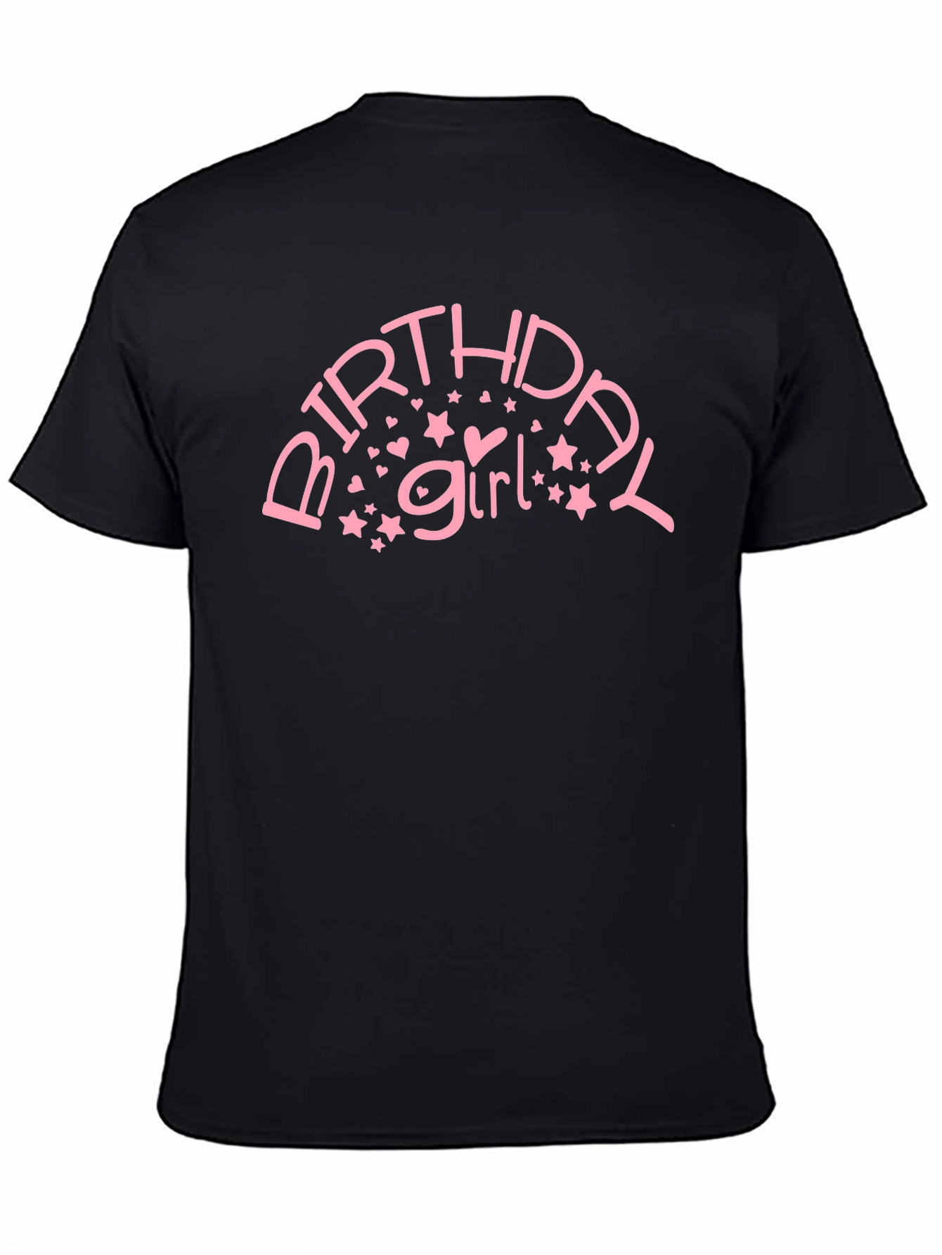Birthday Girl Graphic Tee - Black Cotton T-Shirt