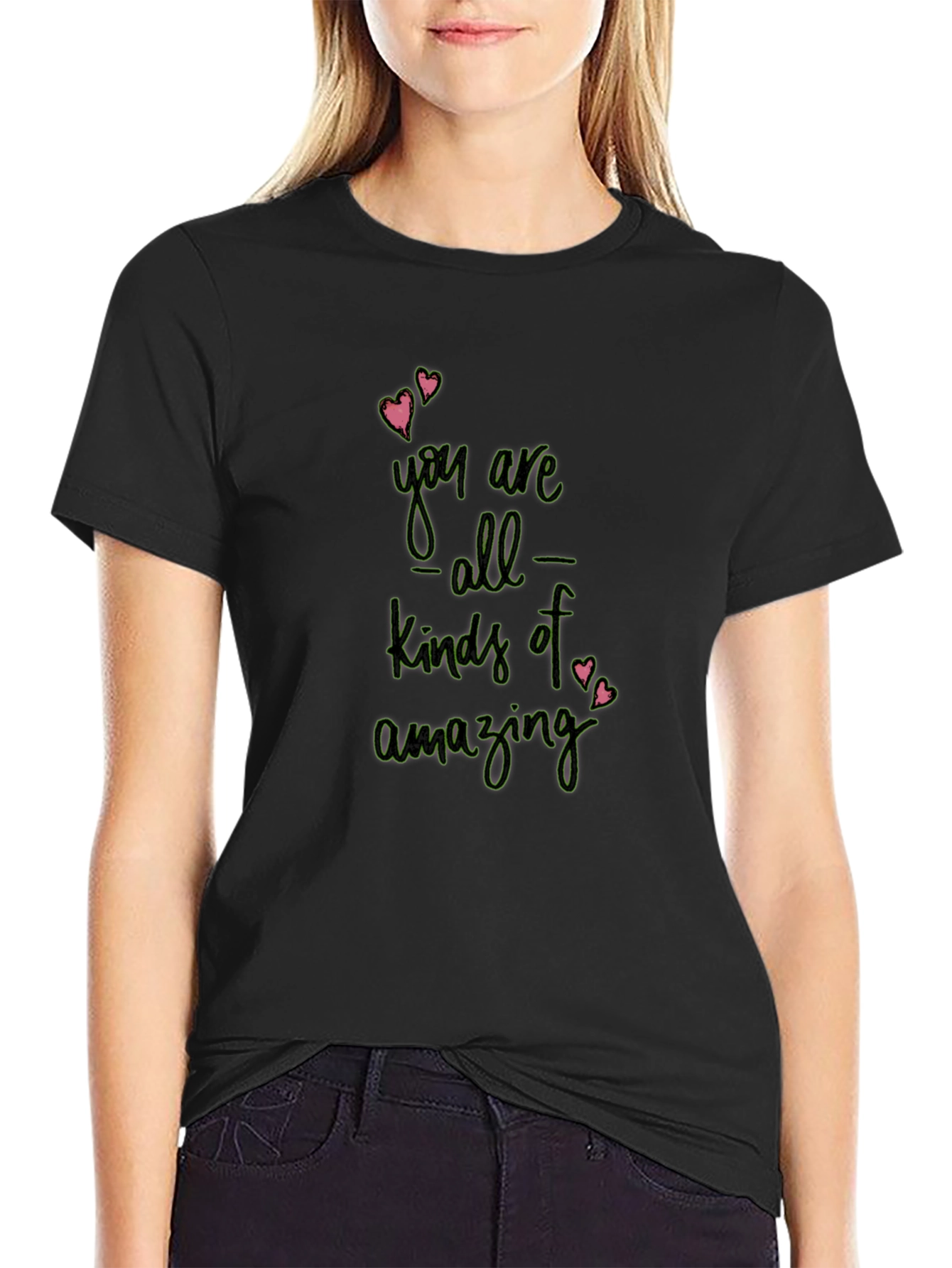 Amazing Tee - Positive Message Black T-Shirt