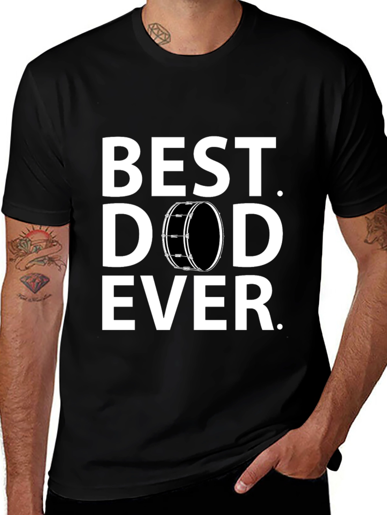 Best Dad Ever T-Shirt - Drummer Edition