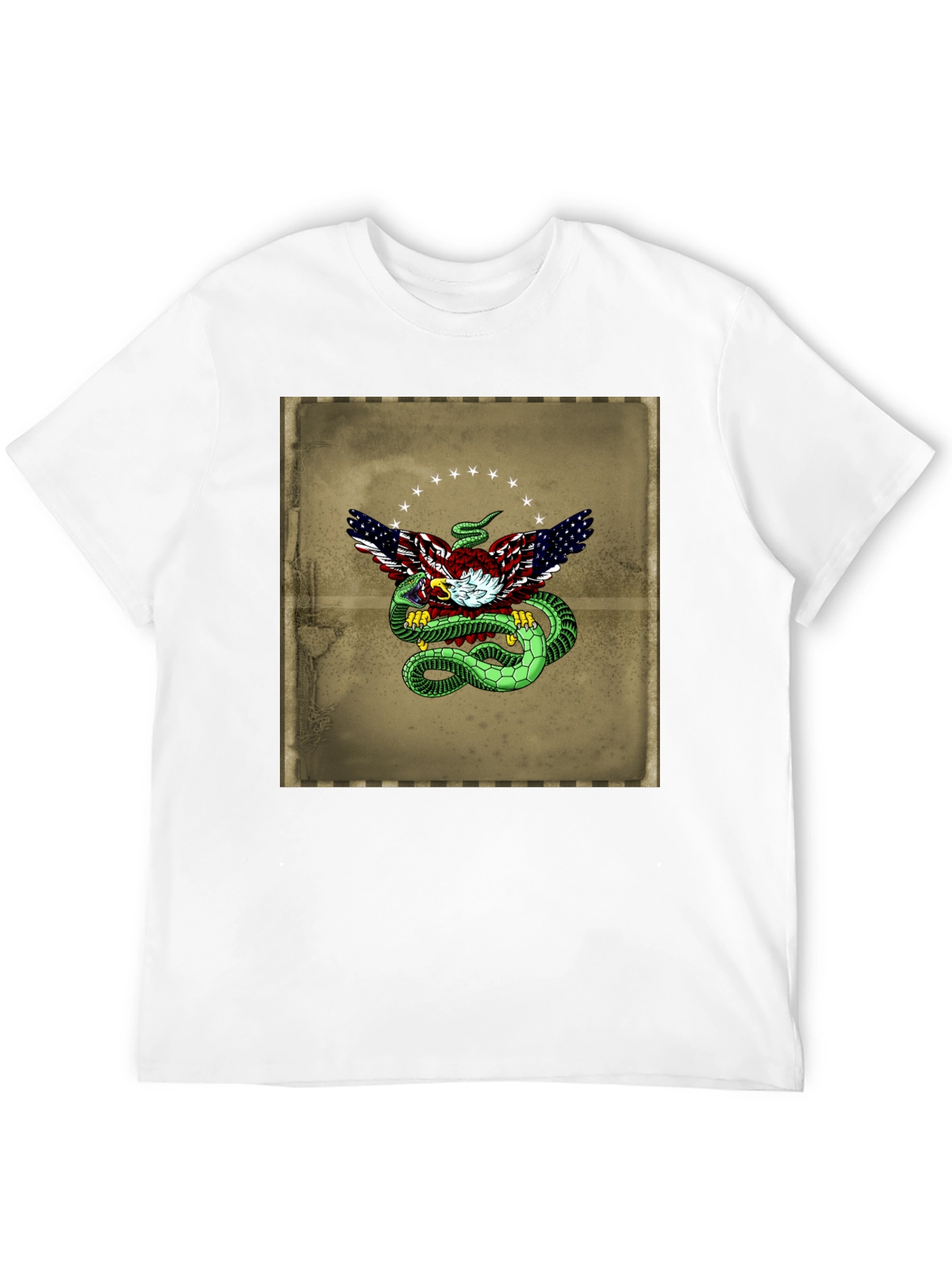 American Eagle & Snake Graphic T-Shirt - Black