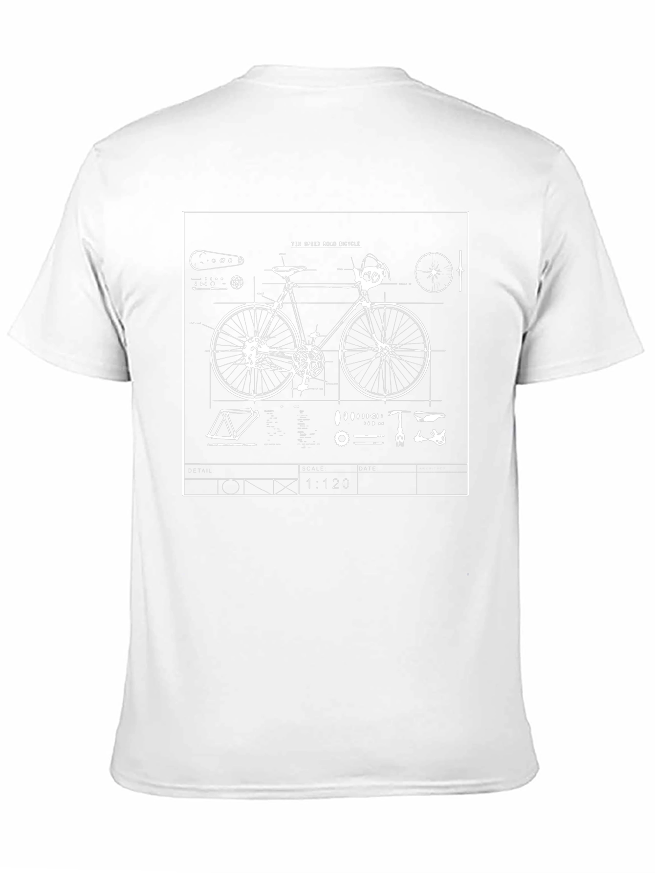 Blueprint Bicycle Graphic Tee - Black Casual Shirt