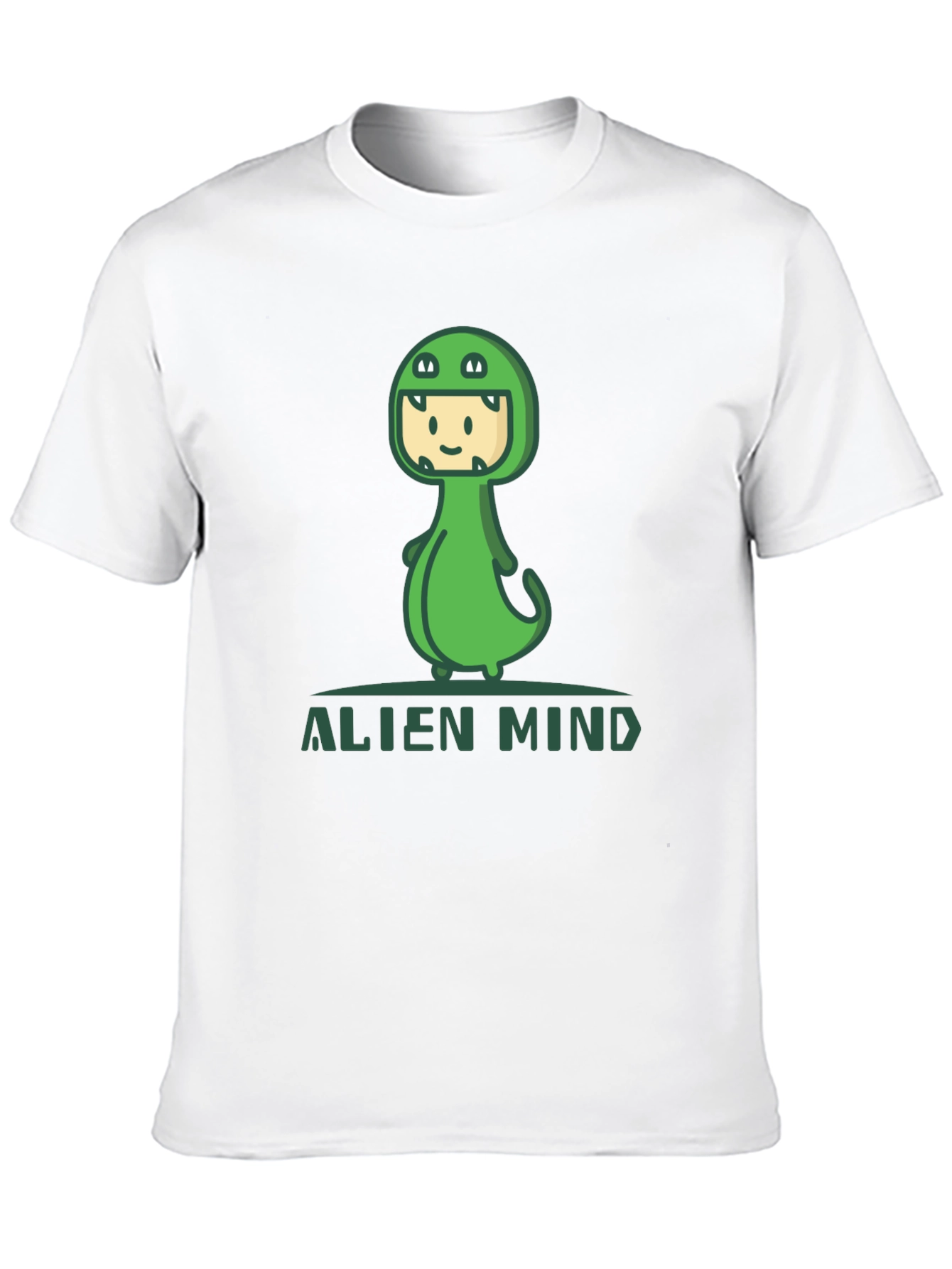 Alien Mind Dino T-Shirt - Fun Graphic Tee