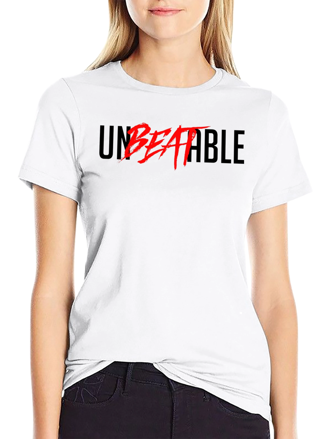 Unbeatable Graphic Print T-Shirt - Bold Statement Tee