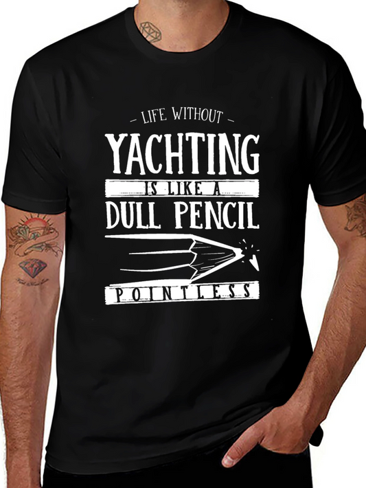 Yachting Dull Pencil Mens T-Shirt