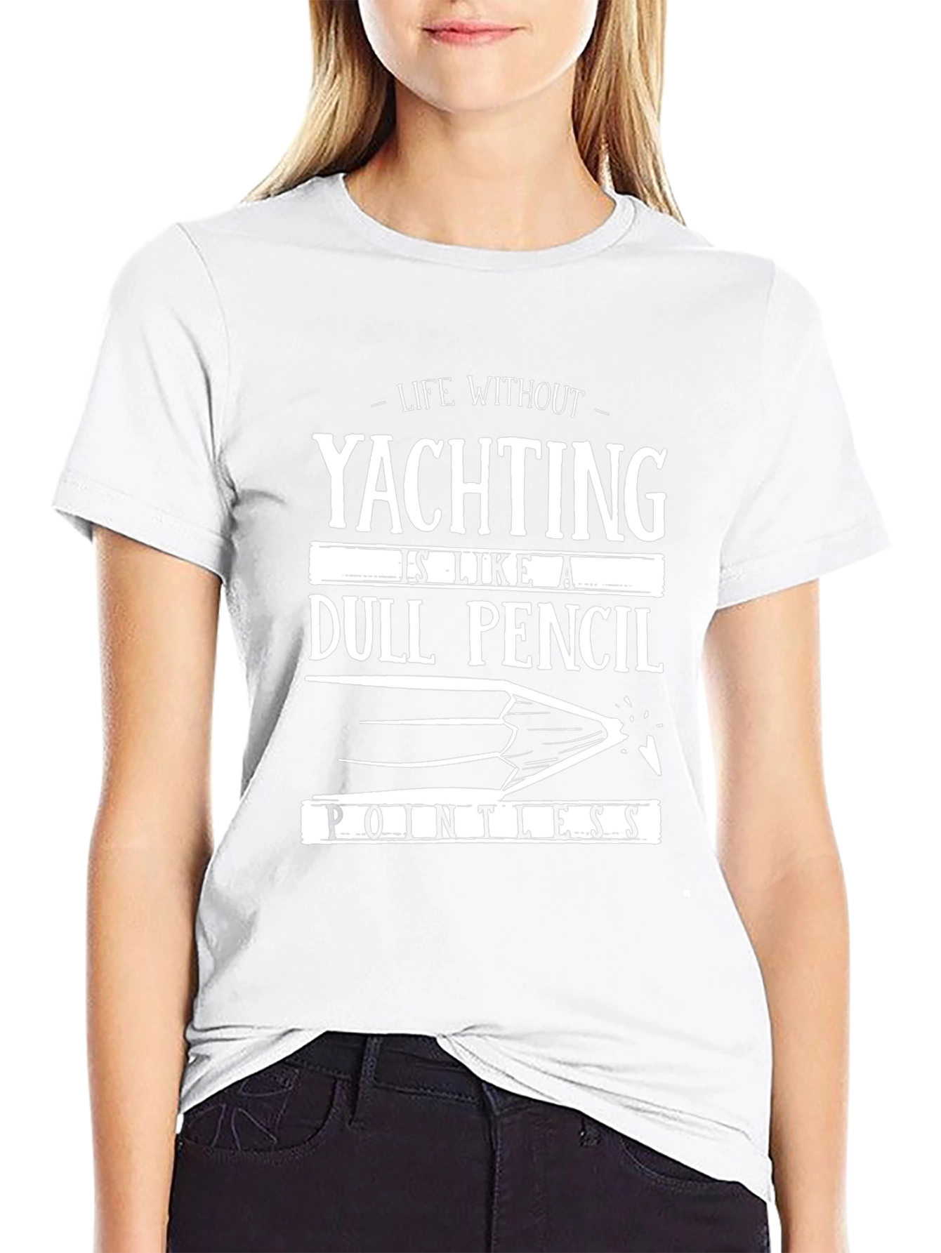 Yachting Dull Pencil Mens T-Shirt