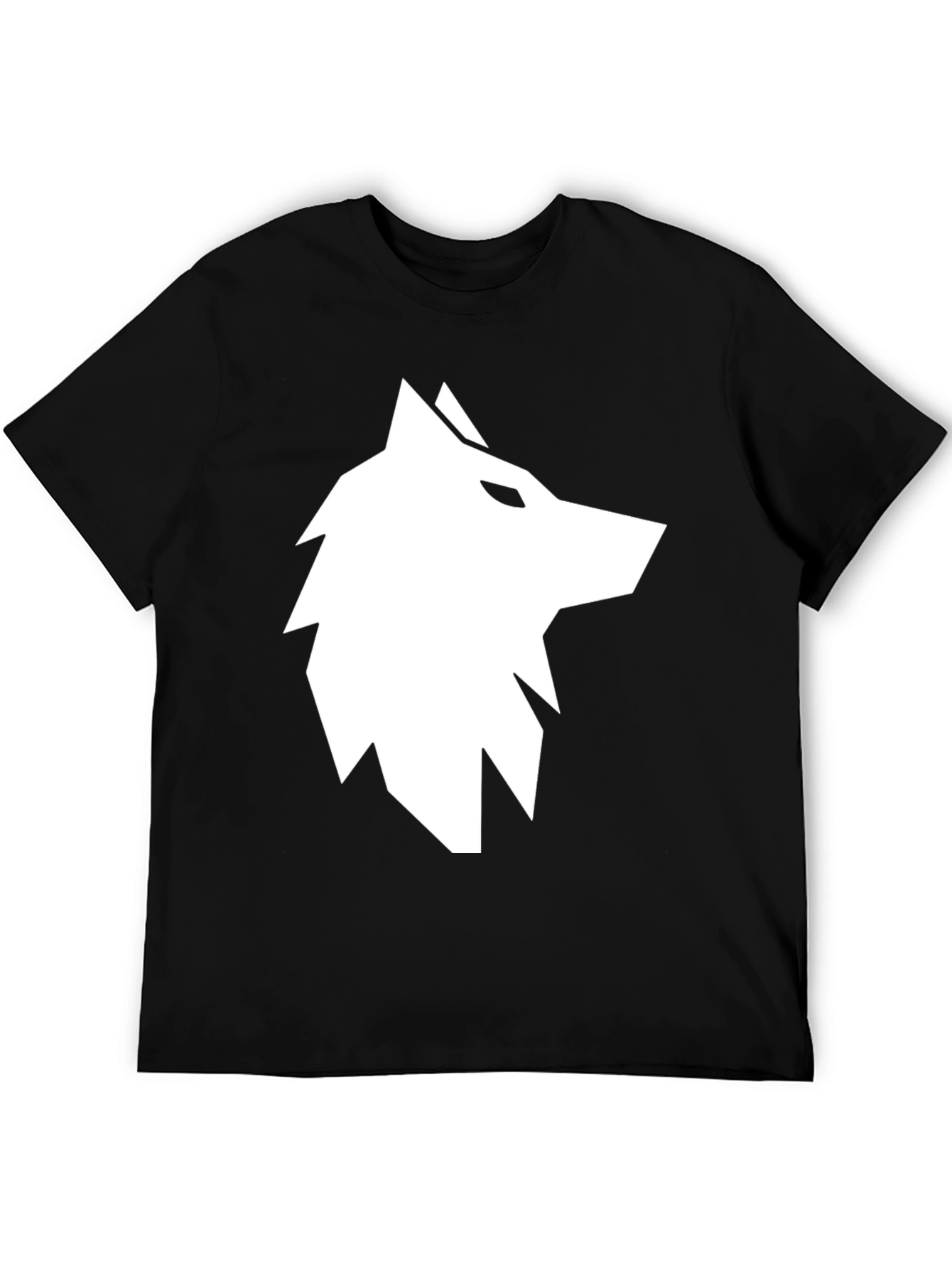 Wolf Graphic Print Black T-Shirt