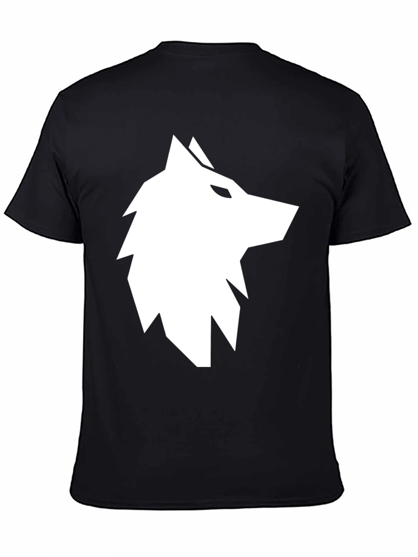 Wolf Graphic Print Black T-Shirt