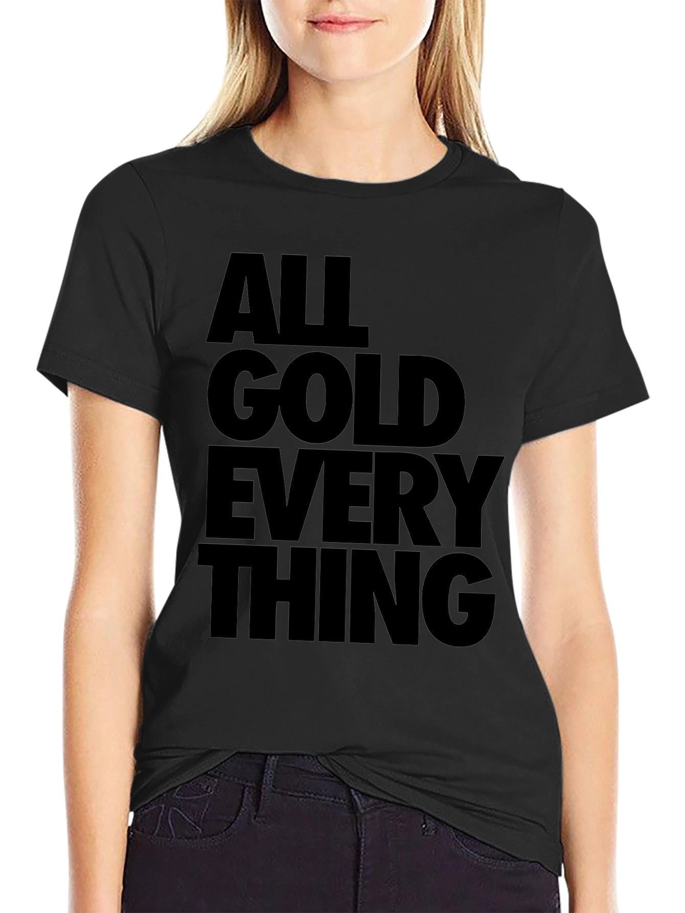 All Gold Everything Mens Black Graphic Tee