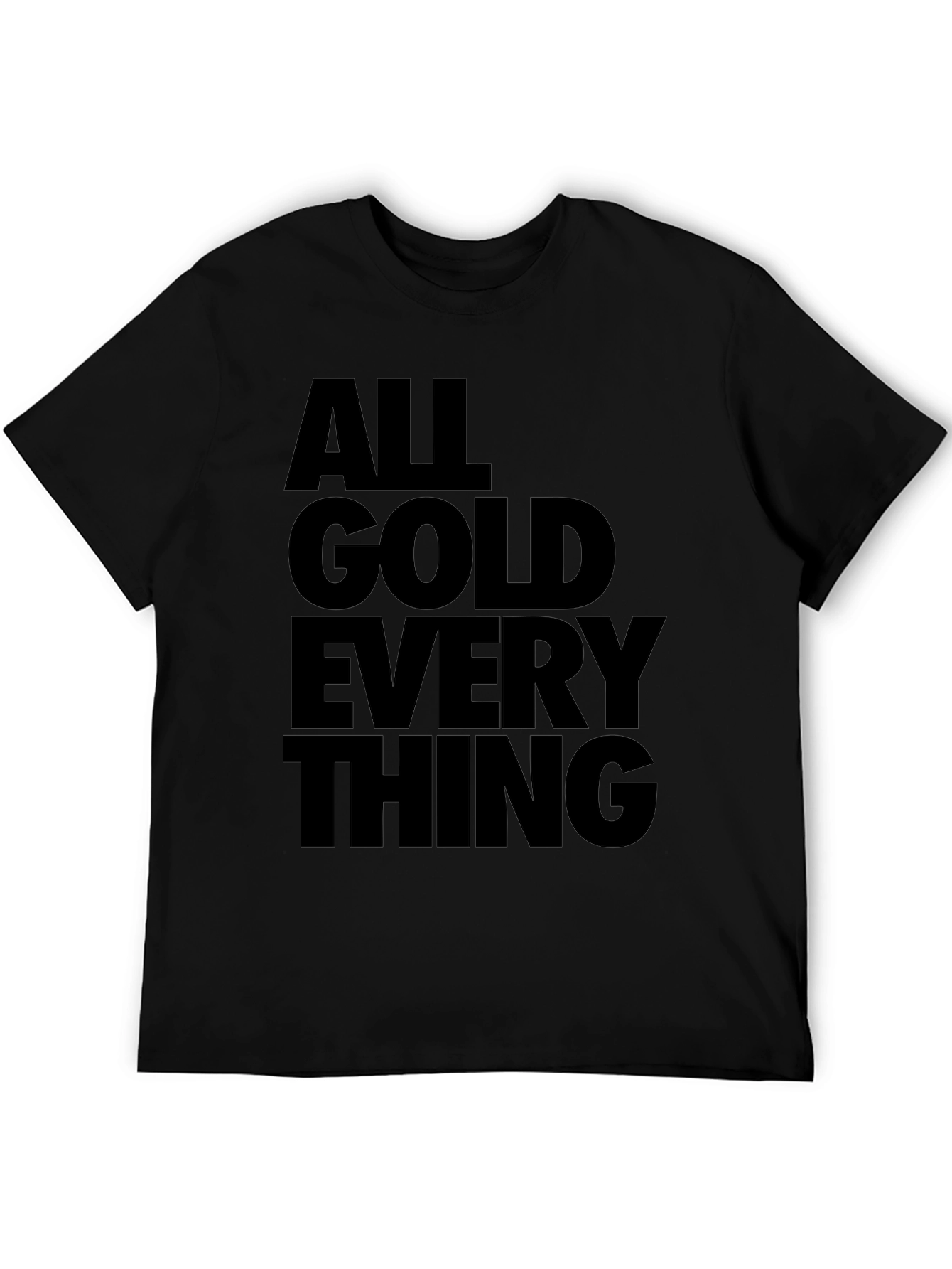 All Gold Everything Mens Black Graphic Tee