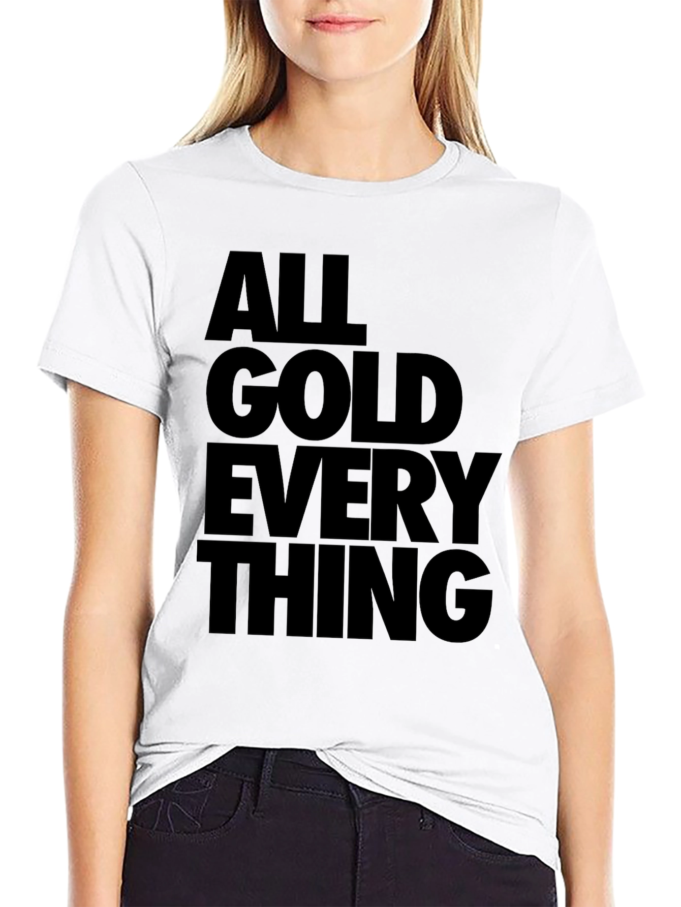 All Gold Everything Mens Black Graphic Tee