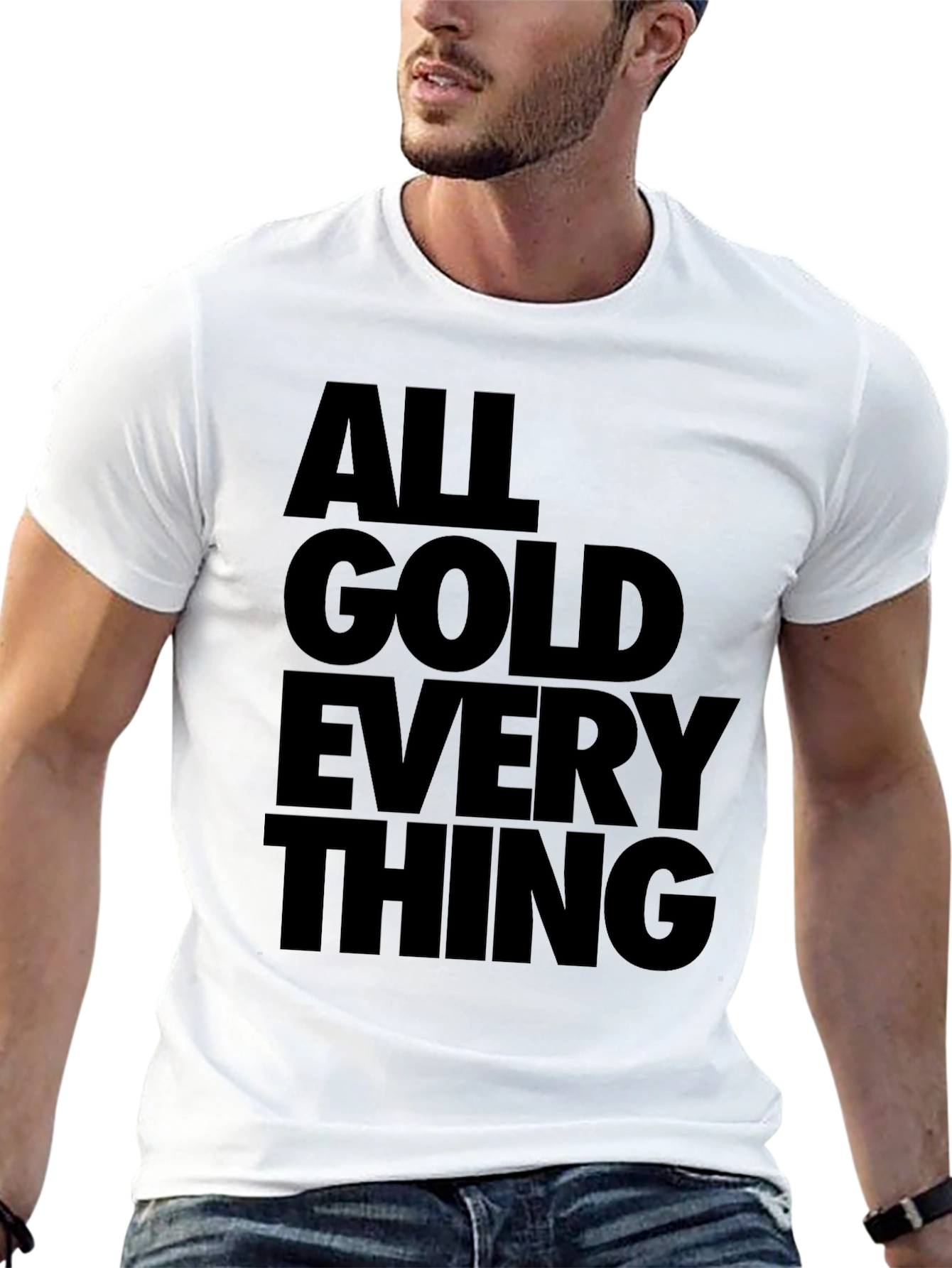All Gold Everything Mens Black Graphic Tee