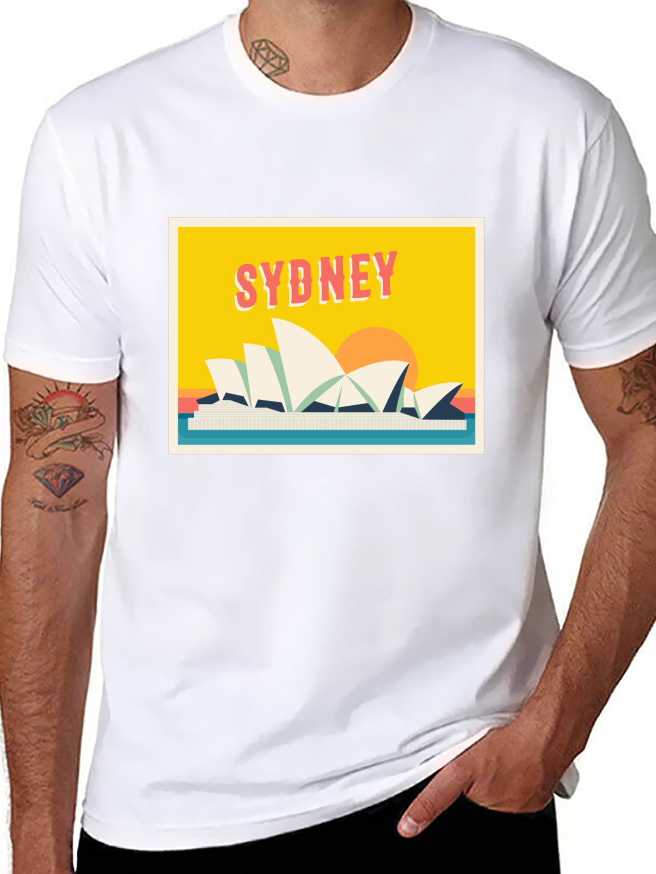 Sydney Opera House Graphic Tee - Retro Style